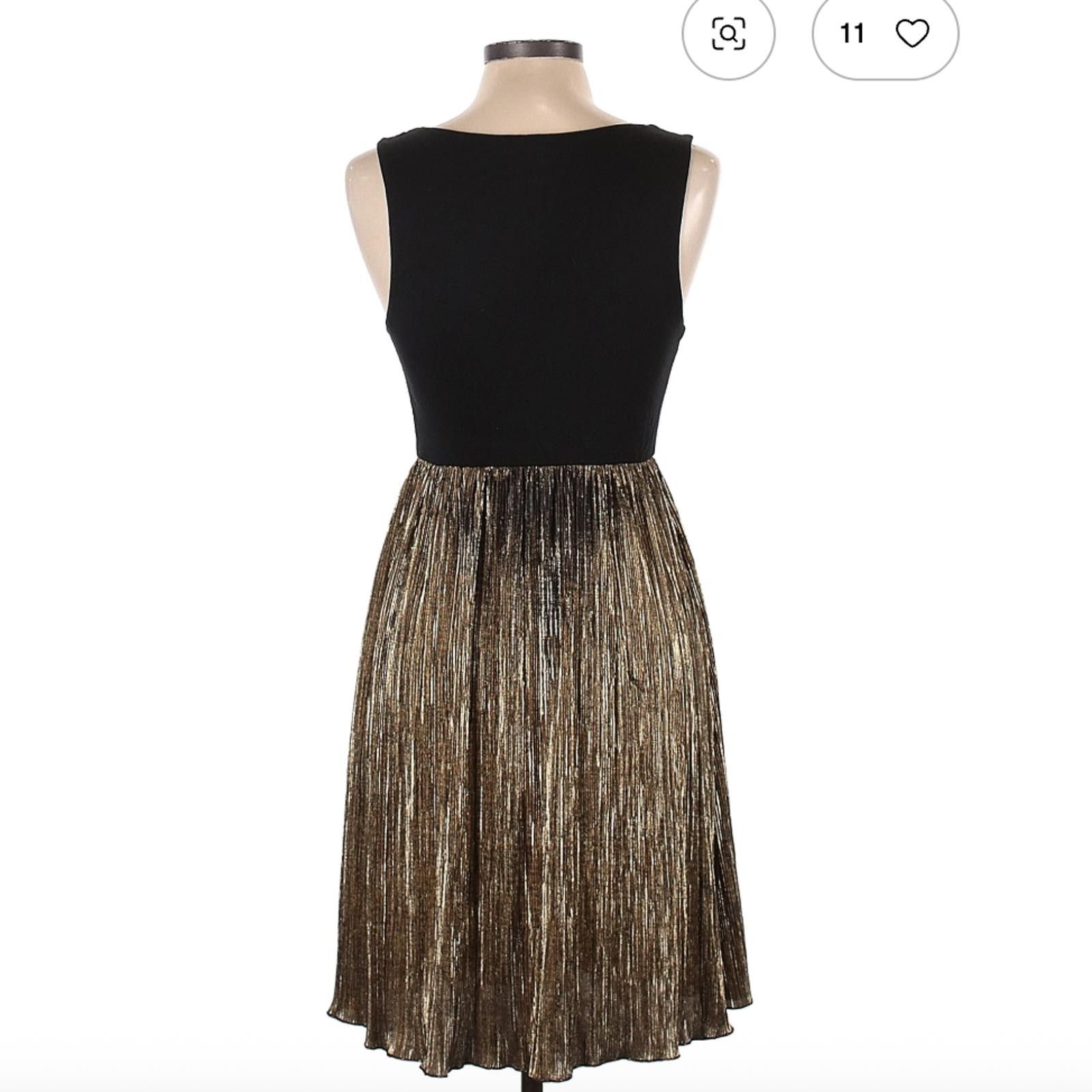 Forever 21 Black and Gold Casual Dress Size L - crrs.pl
