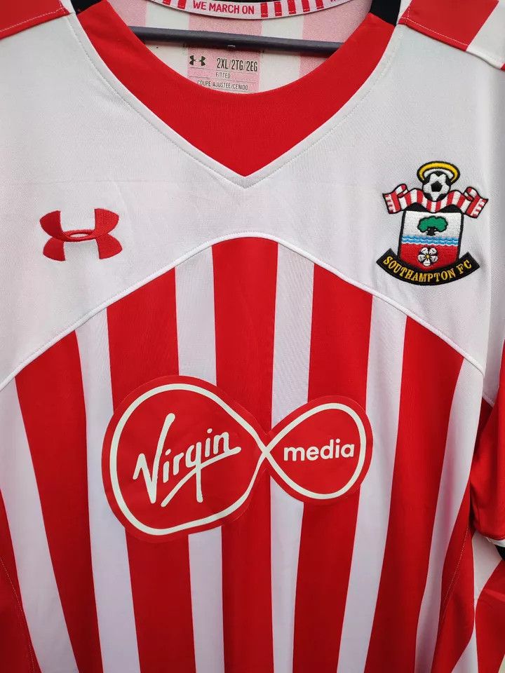 Under Armour 2016/17 Southampton FC Home FOOTBALL Kit SHIRT SOCCER Size US XXL / EU 58 / 5 - 2 Thumbnail