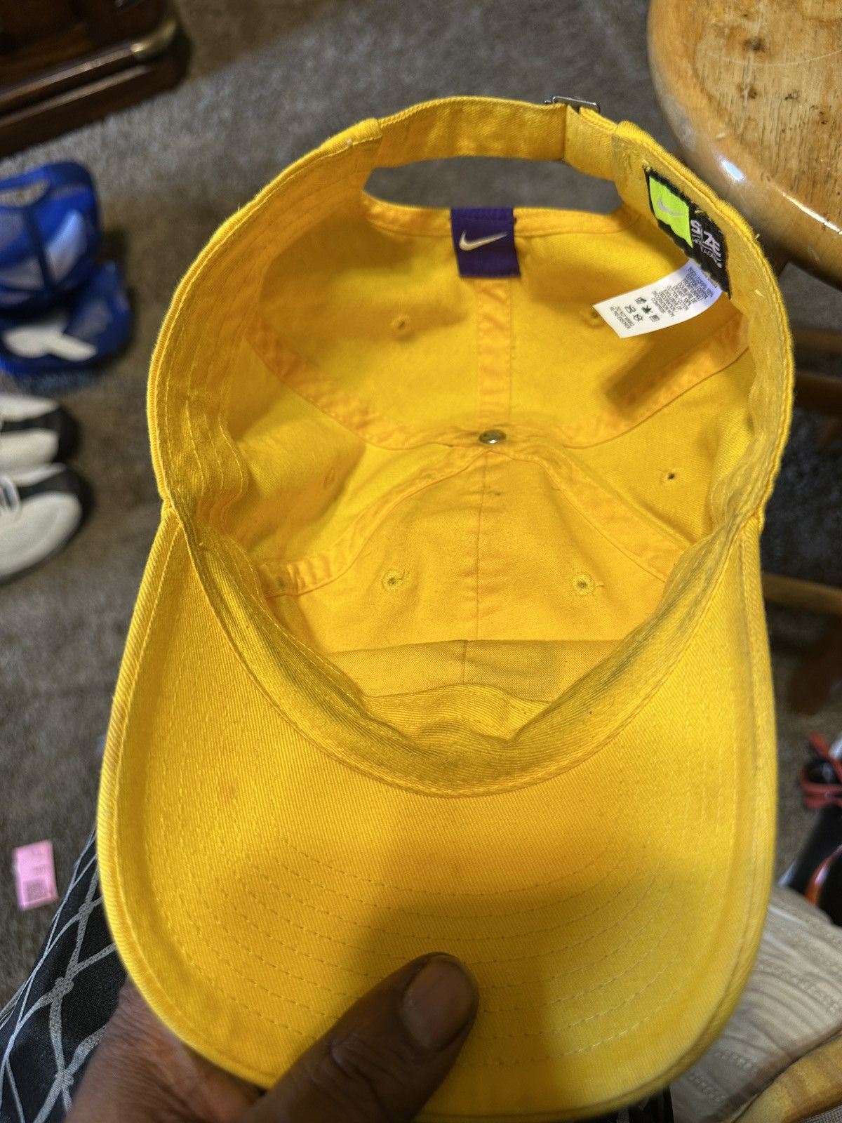 NBA Vintage NBA Nike Lakers “triple yellow” hat 00s Size ONE SIZE - 7 Thumbnail