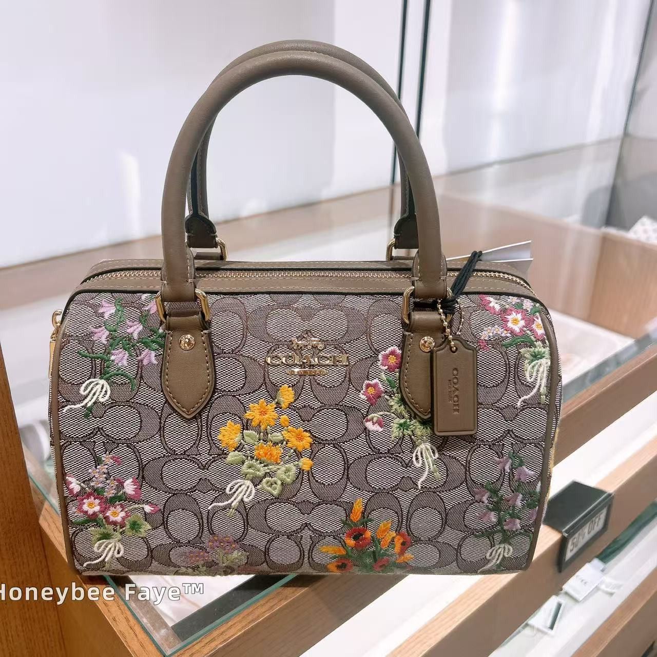 Coach Rowan Satchel Bag With Floral Embroidery CDZ01 Size ONE SIZE - 1 Thumbnail