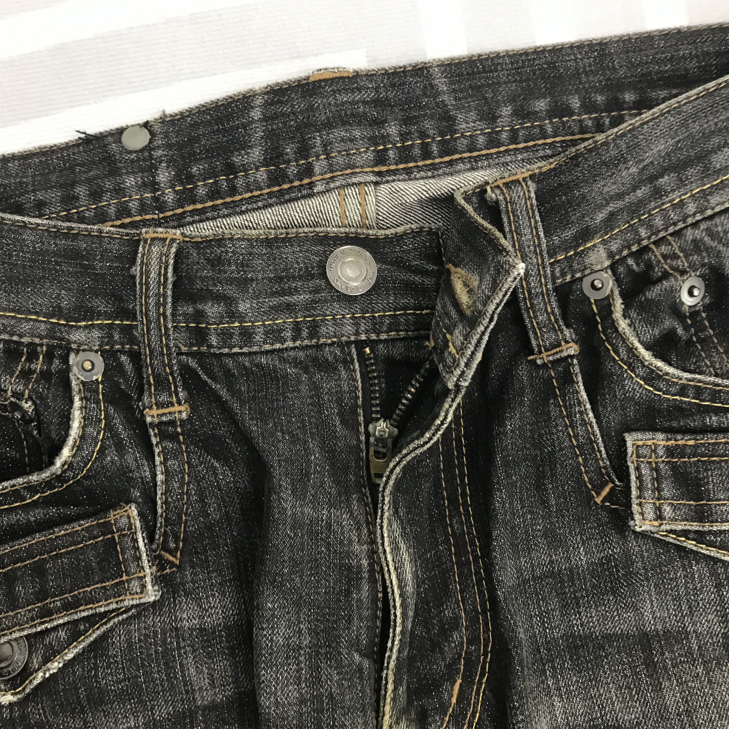 Japanese Brand × Vintage Vintage Edge rupert Distressed Black Denim jeans pant Size US 29 - 8 Thumbnail