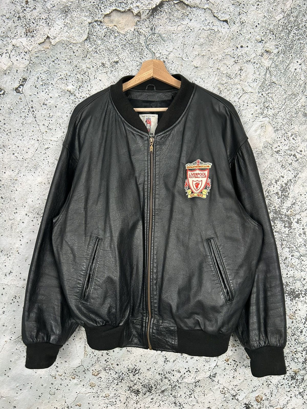 Vintage Vintage Liverpool FC 90s Genuine Leather Jacket Archive Rare Size US XL / EU 56 / 4 - 2 Thumbnail
