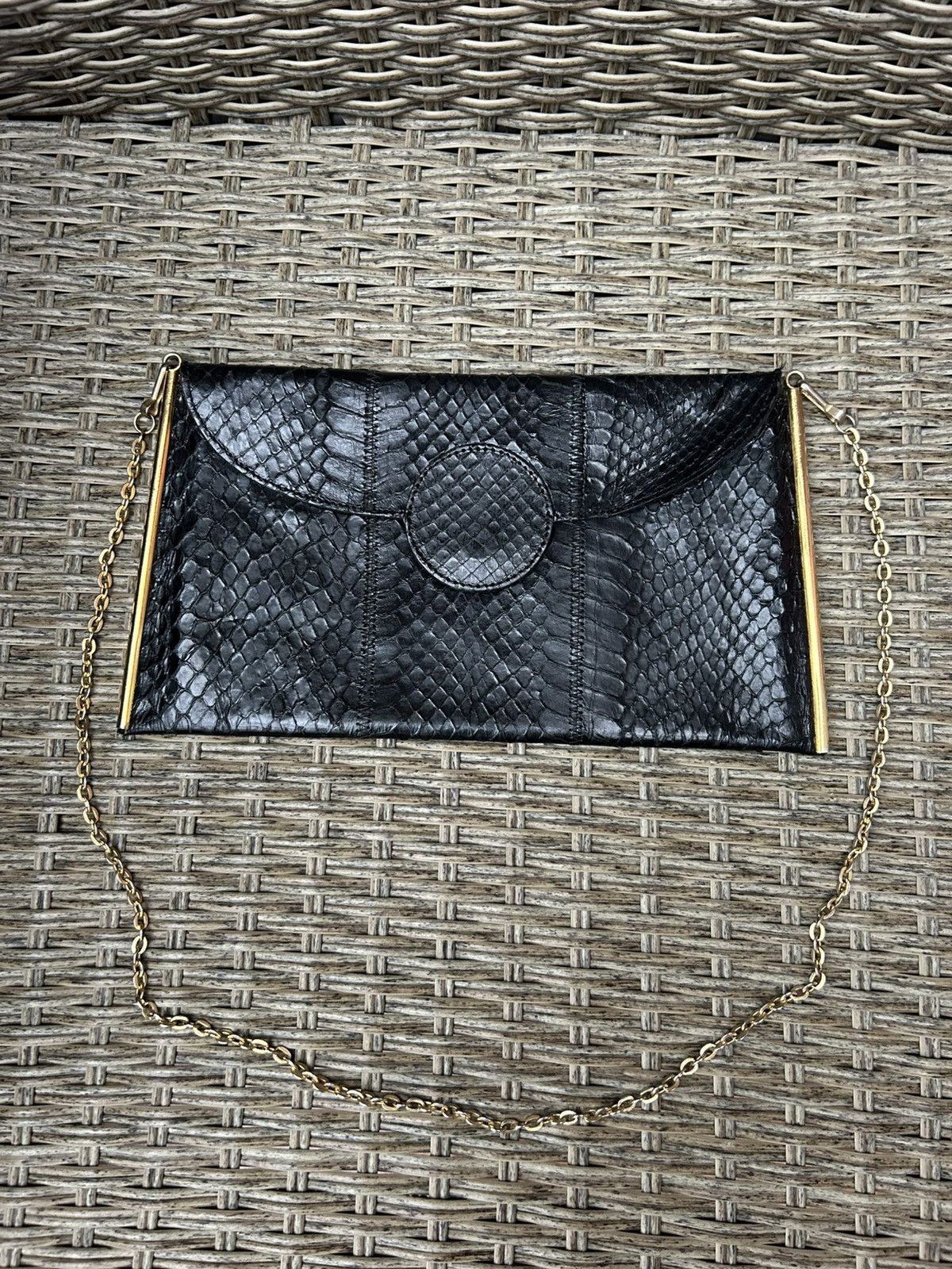 Vintage Snakeskin Clutch Bag