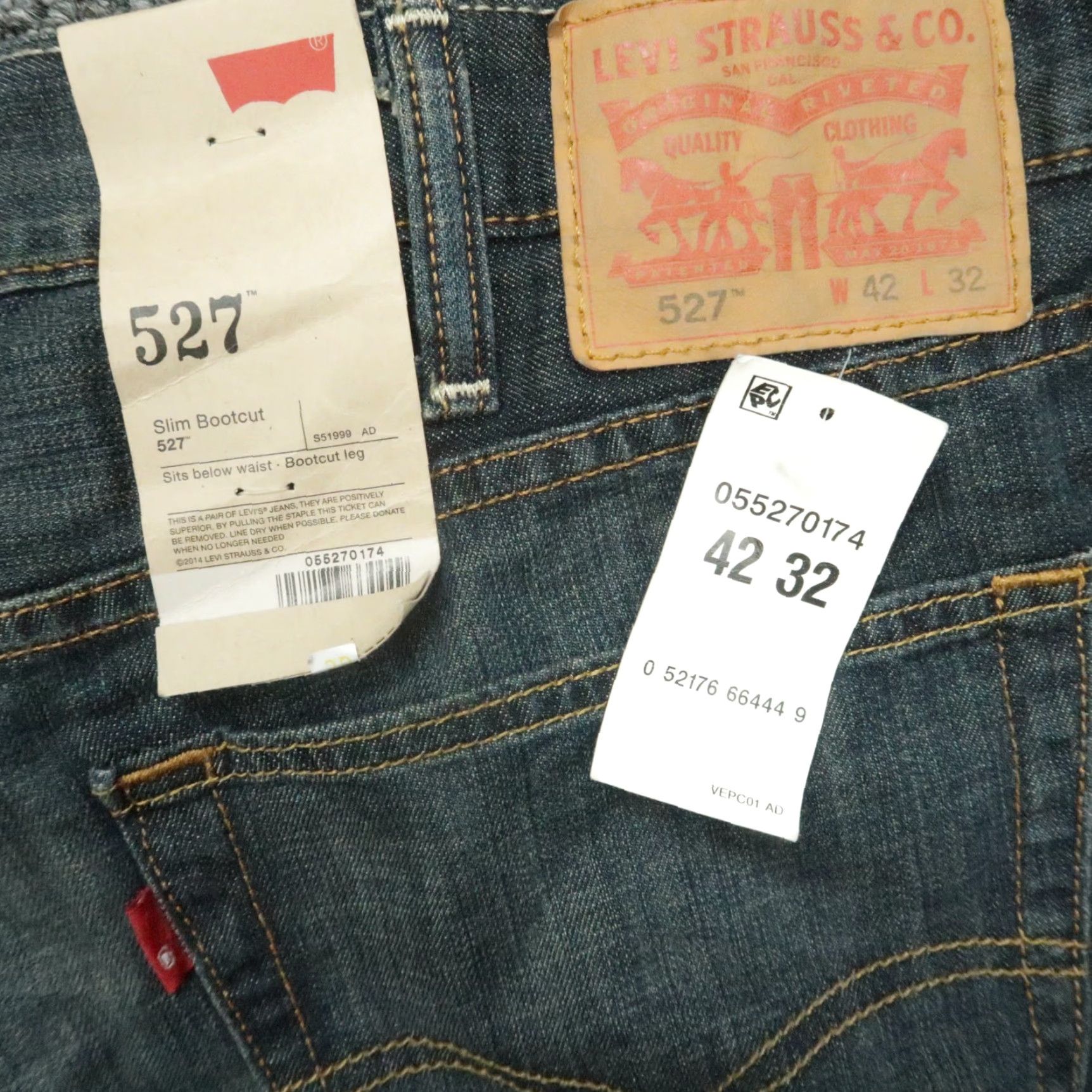 Levi's Levi's Jeans Mens 42x32 527 Slim Bootcut 5-Pocket Denim Blue Cotton Jeans Regular Size US 42 / EU 58 - 6 Thumbnail