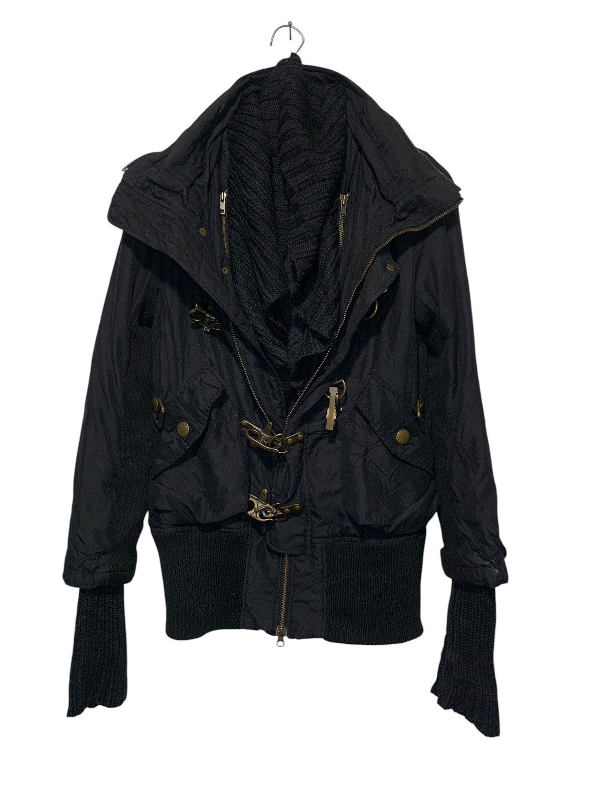 20471120 2000s SLY - VKEI STYLE GOTHIC PUNK CARGO DOUBLE LAYER JACKET Size US M / EU 48-50 / 2 - 5 Thumbnail