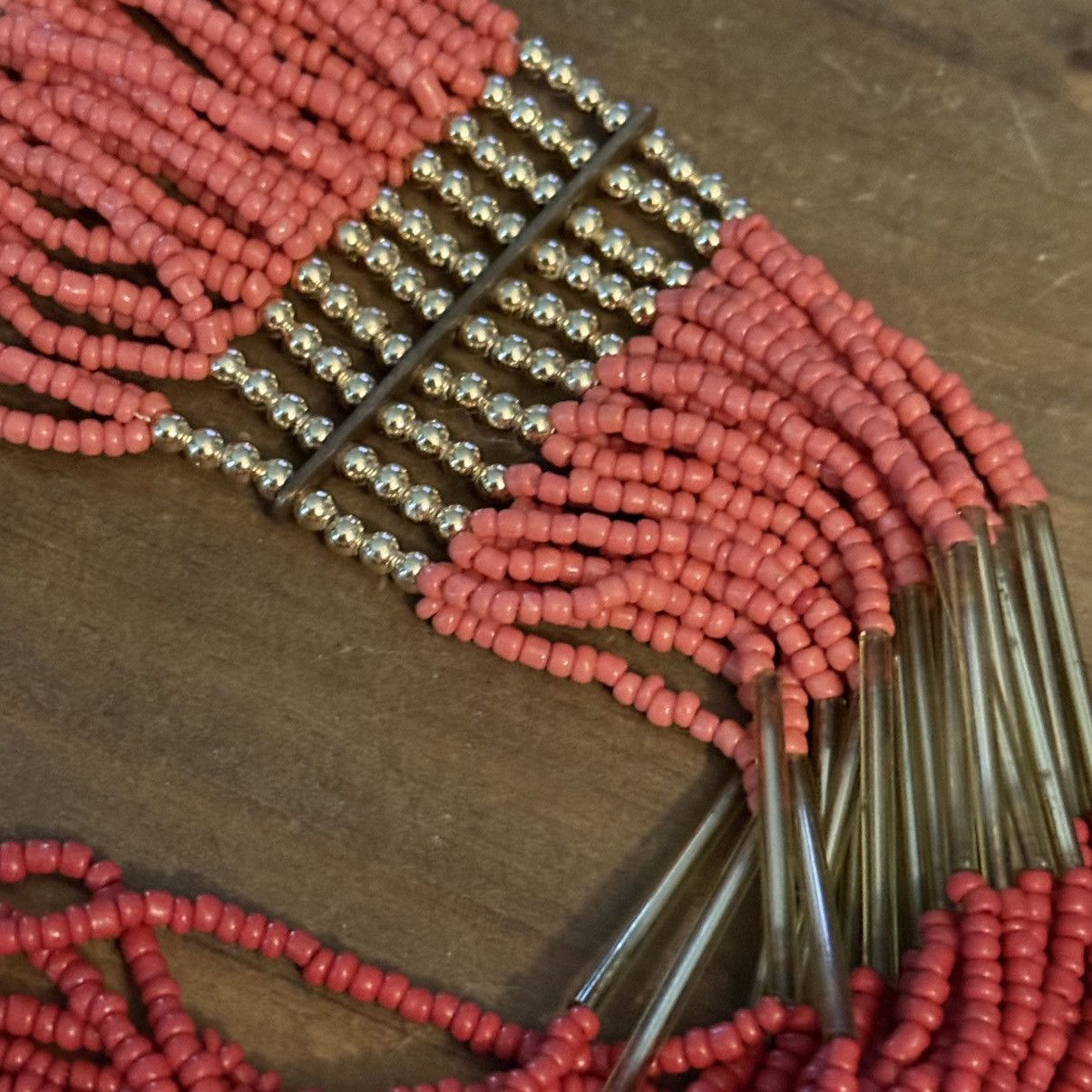 Other Long multi strand boho coral seed bead necklace Size ONE SIZE - 3 Thumbnail