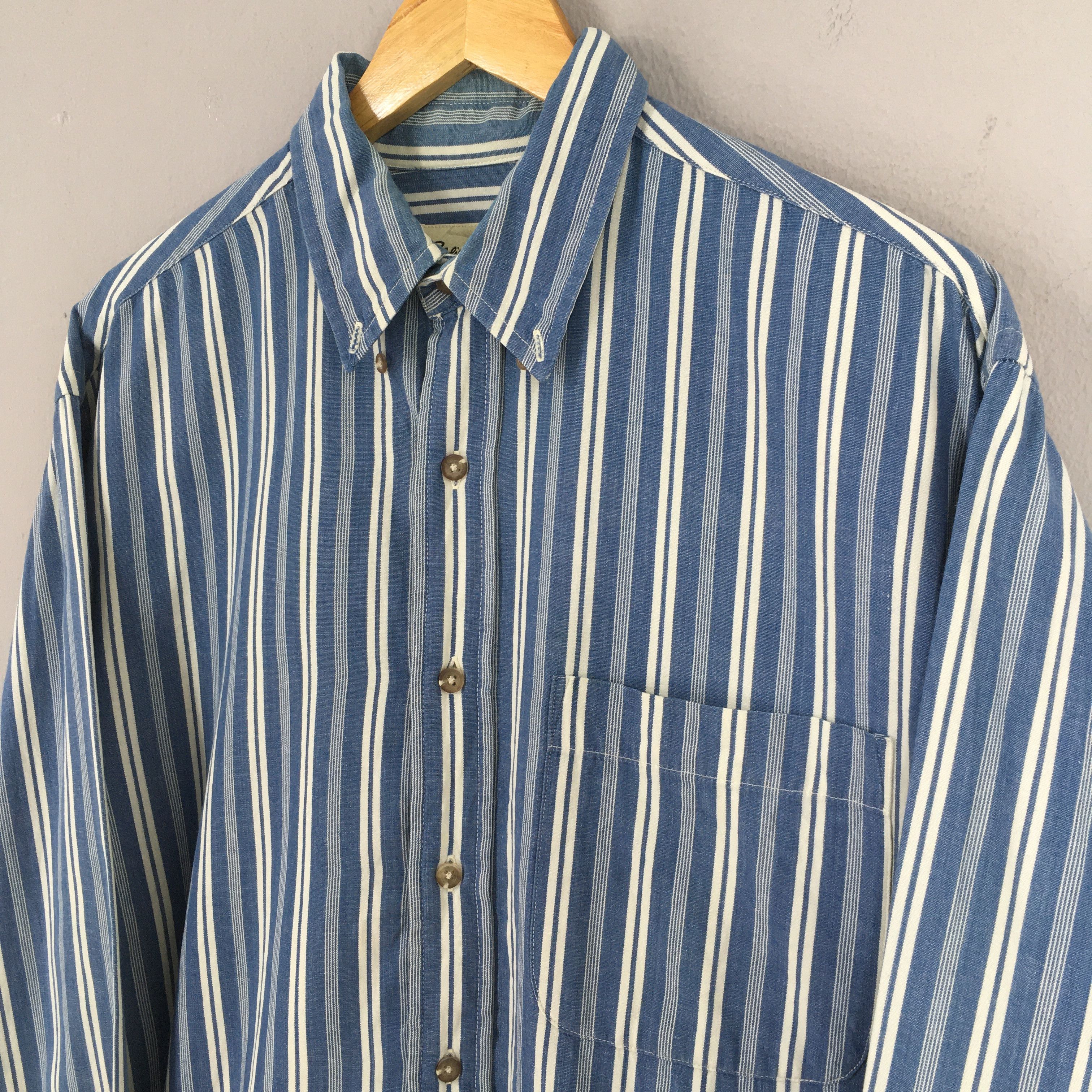 Eddie Bauer × Flannel × Vintage Vintage Eddie Bauer Striped Flannel Shirt Medium Size US M / EU 48-50 / 2 - 3 Thumbnail