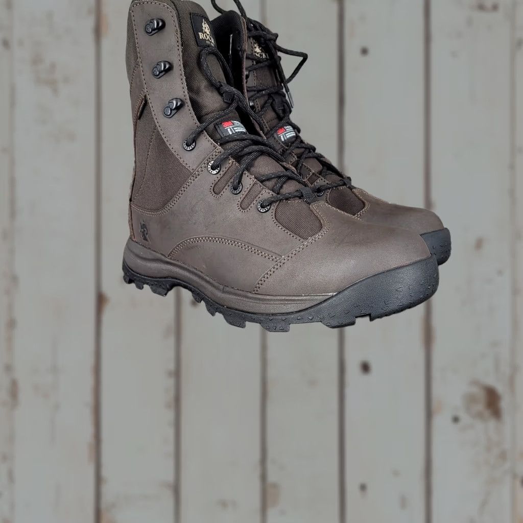 Vintage Rocky Wildcat Mens 8 Inch Waterproof Insulated Hunting Boots Brown 11 M 400g Size US 10 / EU 43 - 1 Thumbnail