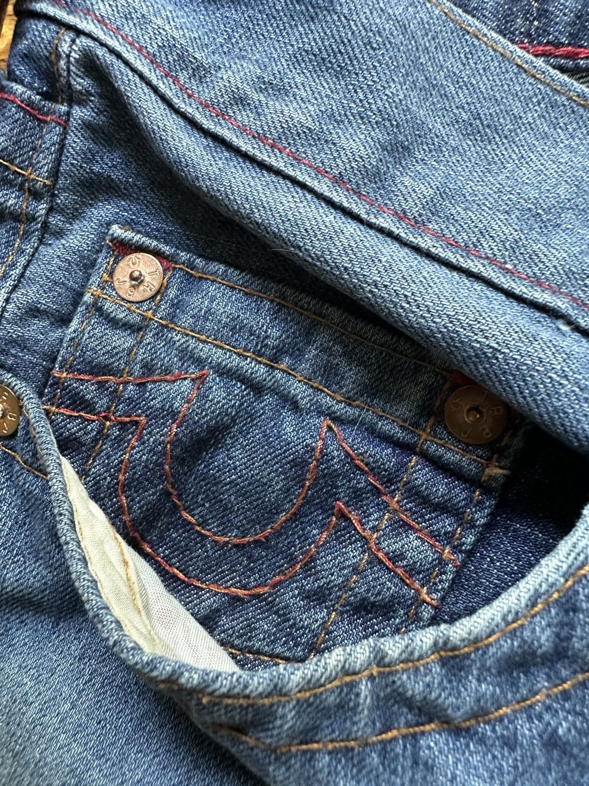 True Religion × Vintage Vintage Y2K True Religion Straight Leg Denim Jeans Size US 32 / EU 48 - 8 Thumbnail