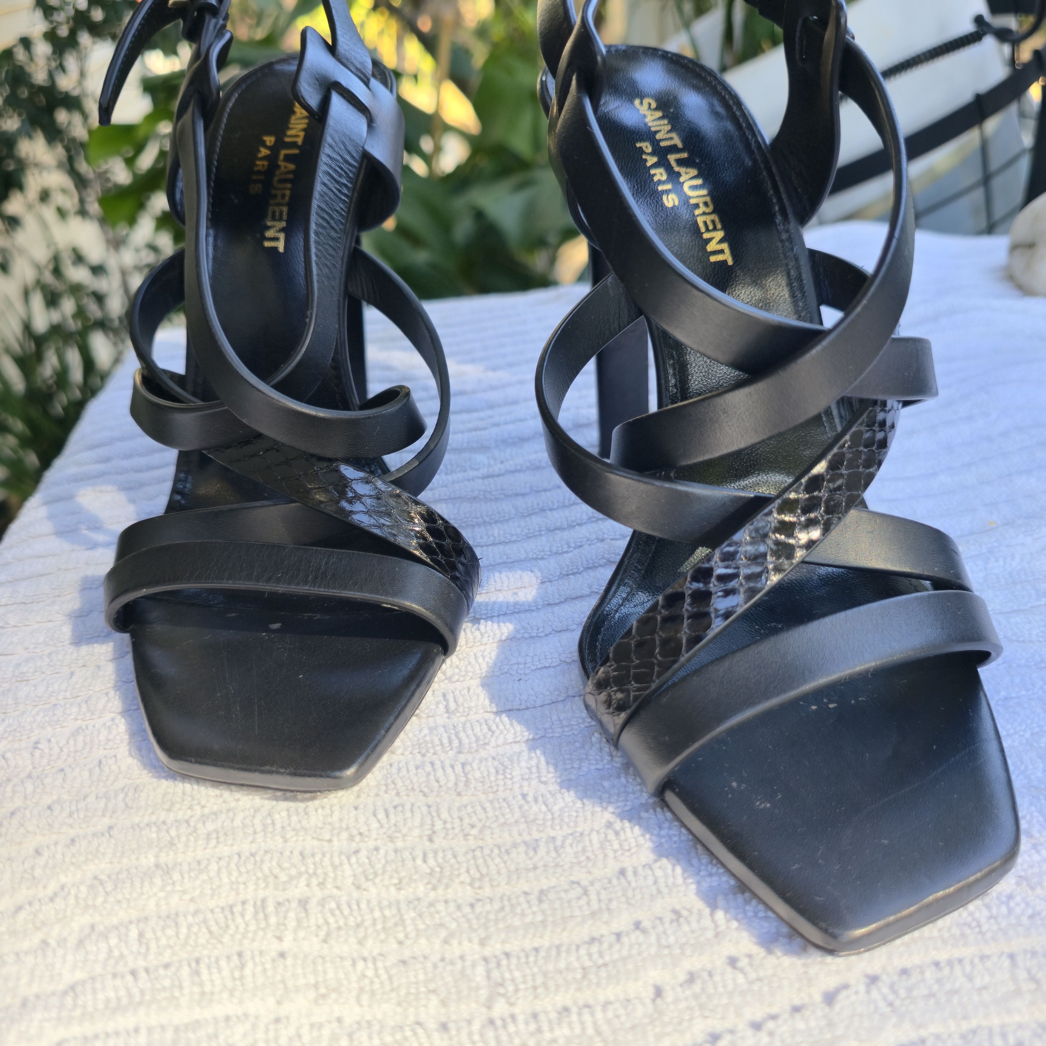 Saint Laurent Paris Saint Laurent Cassandra Heeled Sandal Size US 8 / IT 38 - 2 Thumbnail