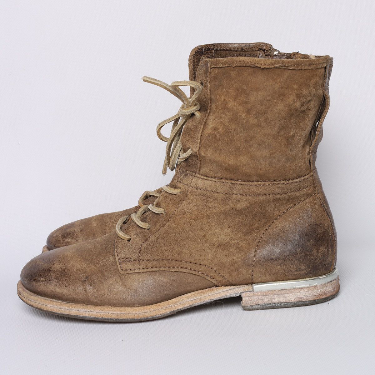 A.S.98 AS 98 Ankle Boots Beige Soft Leather Avantgarde Size US 9 / IT 39 - 4 Thumbnail