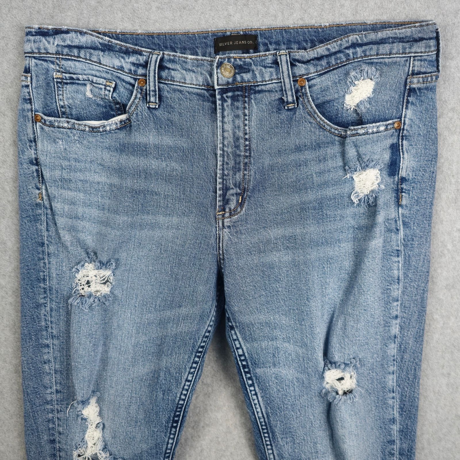 Silver Jeans Co. Silver Jeans 36x27 Not Your Boyfriends Distressed Raw Hem Size 36" / US 14 / IT 50 - 4 Thumbnail
