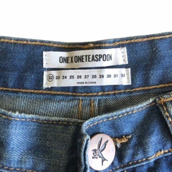 Free People × One Teaspoon One Teaspoon Free People Jeans 22 XXS NWT Westender Flare Fe Size 22" - 5 Thumbnail
