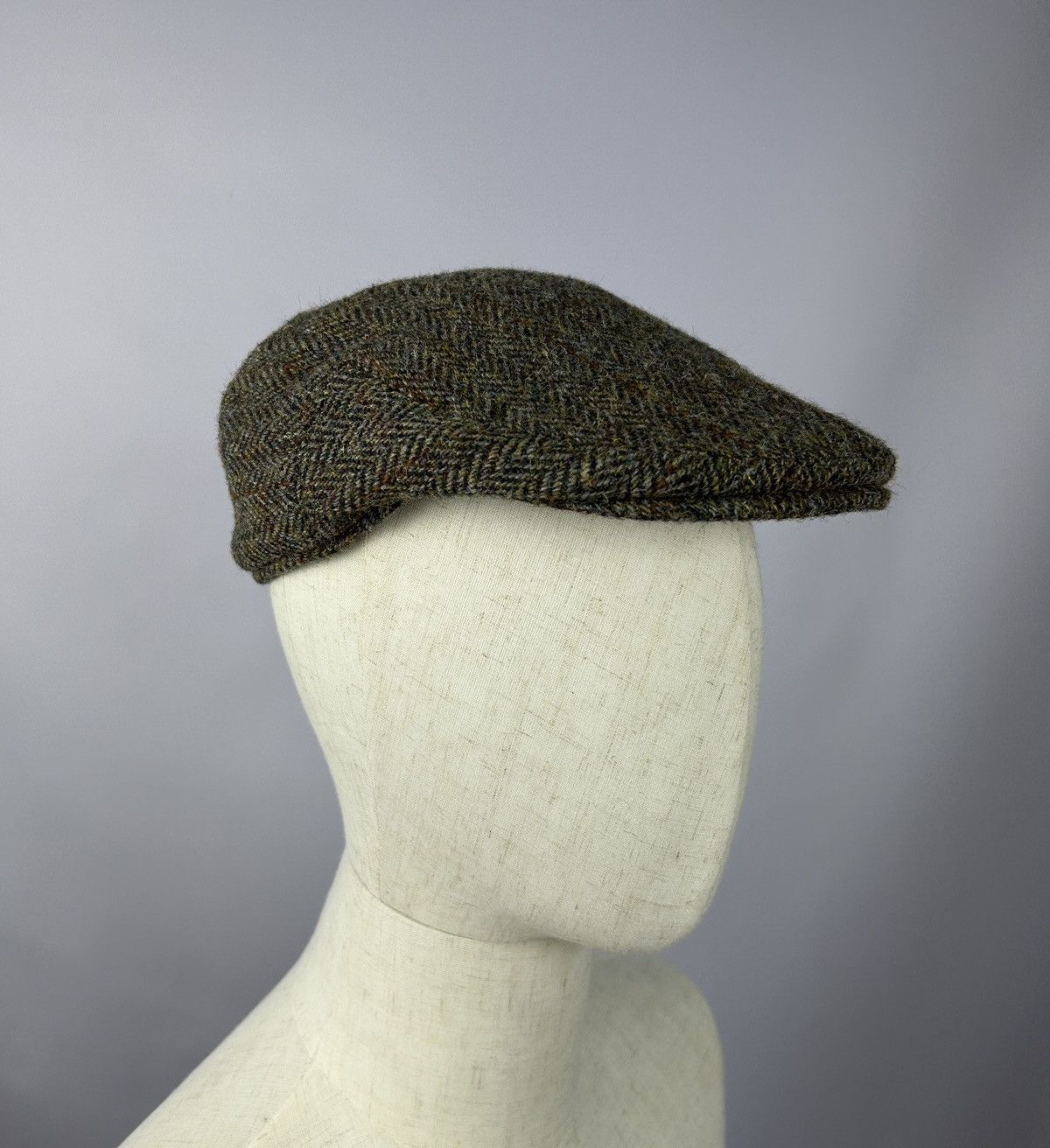 Designer × Harris Tweed Failsworth Stornoway Harris Tweed Flat Cap Wool 58CM 7 1/8 Size ONE SIZE - 6 Thumbnail