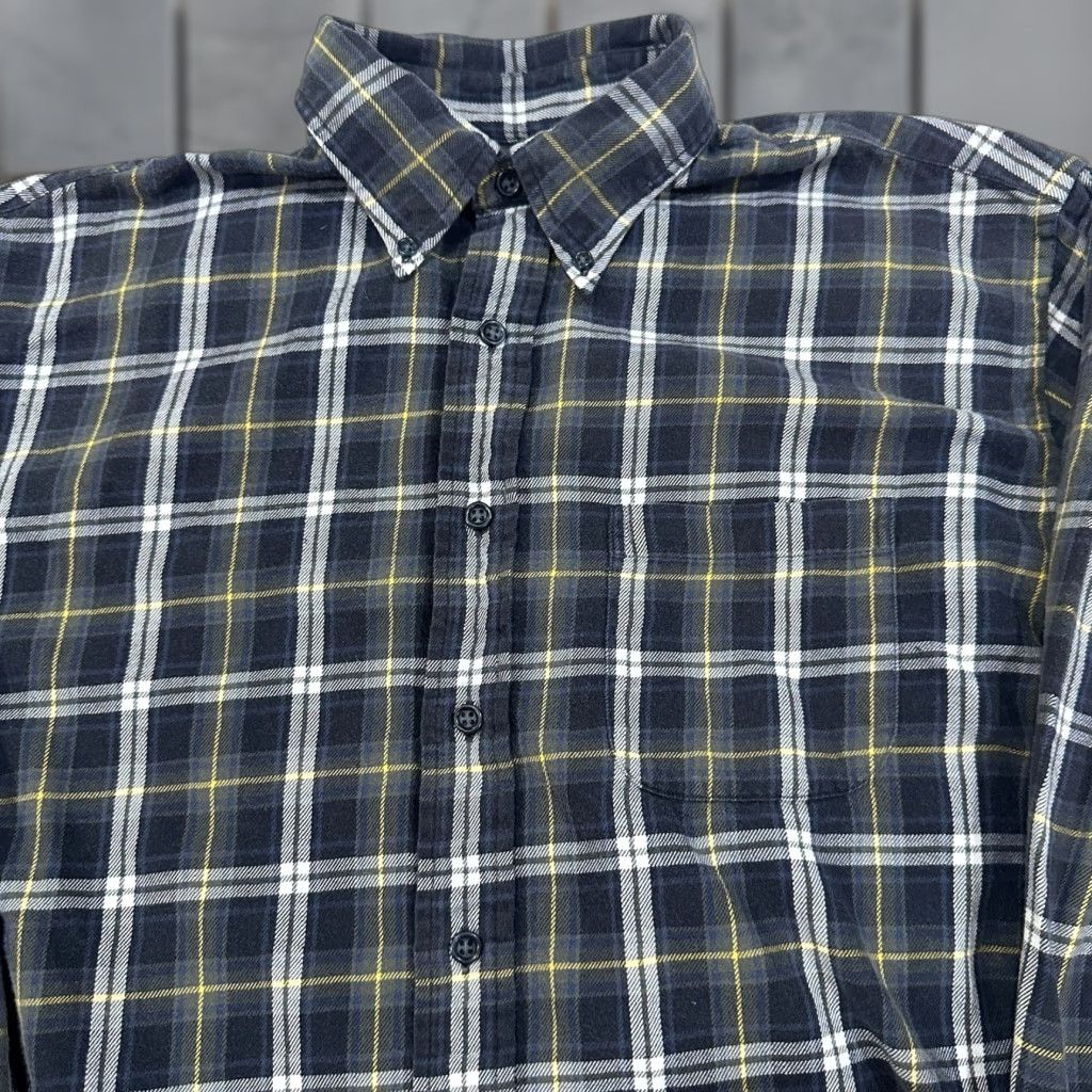 Brooks Brothers Brooks Brothers Flannel Shirt Men L Blue Yellow Plaid Button-Up Cotton Vintage: No (Frayed Note: Hole) Size US L / EU 52-54 / 3 - 1 Thumbnail