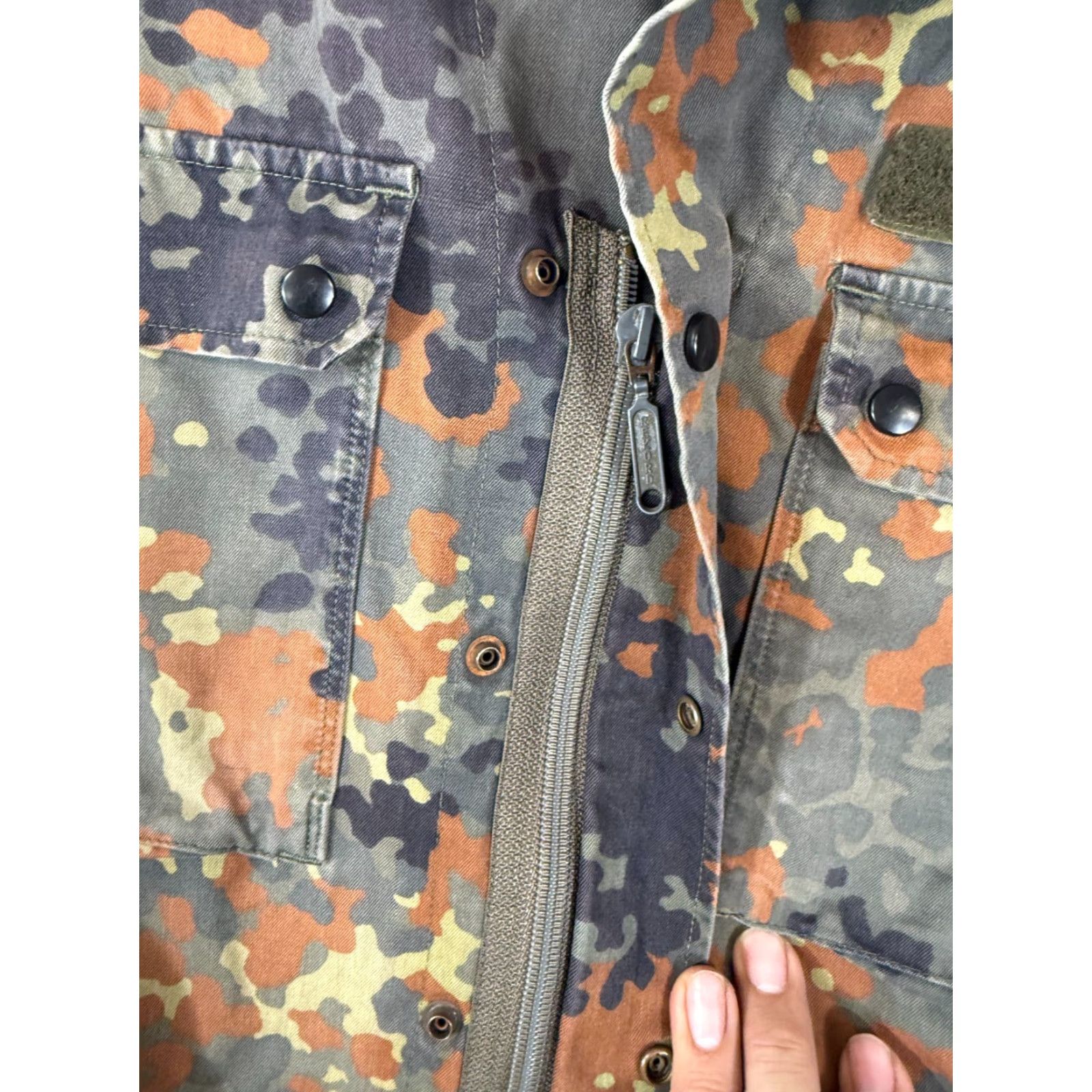 Vintage GE Spekon German Military Camouflage Shirt Jacket Mens M Full Zip Snap Vintage Shirt Jacket Size US M / EU 48-50 / 2 - 7 Thumbnail