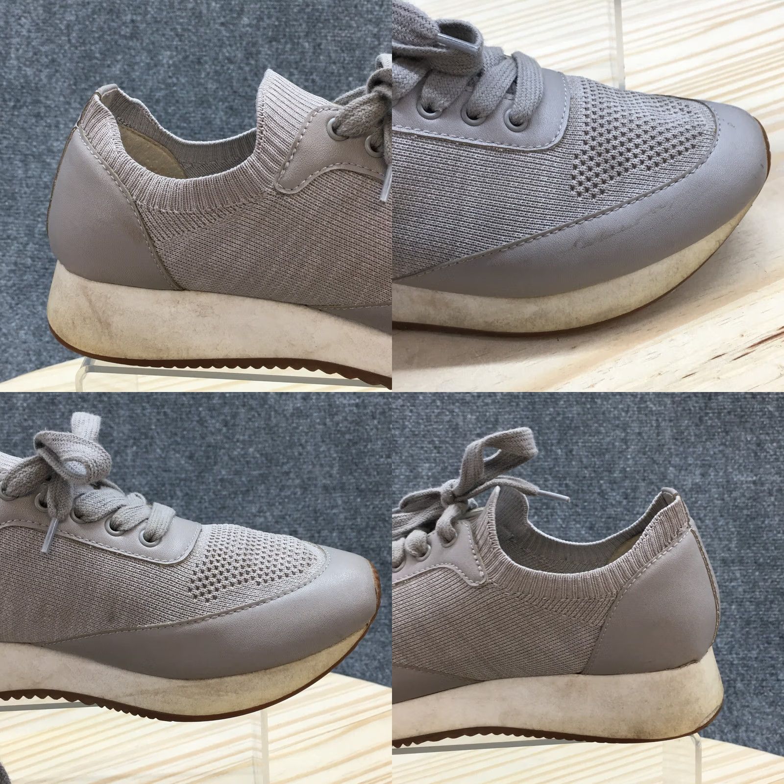 Banana Republic Banana Republic Shoes Womens 6 M Sporty Low Top Knitted Sneakers Gray Fabric Sneakers Gray Women Size M / US 6-8 / IT 42-44 - 8 Thumbnail
