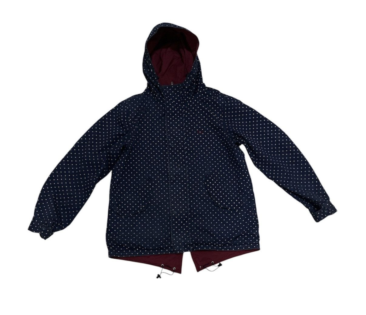 Fred Perry Parka Jakcet Fishtail Design PolkaDot Reversible