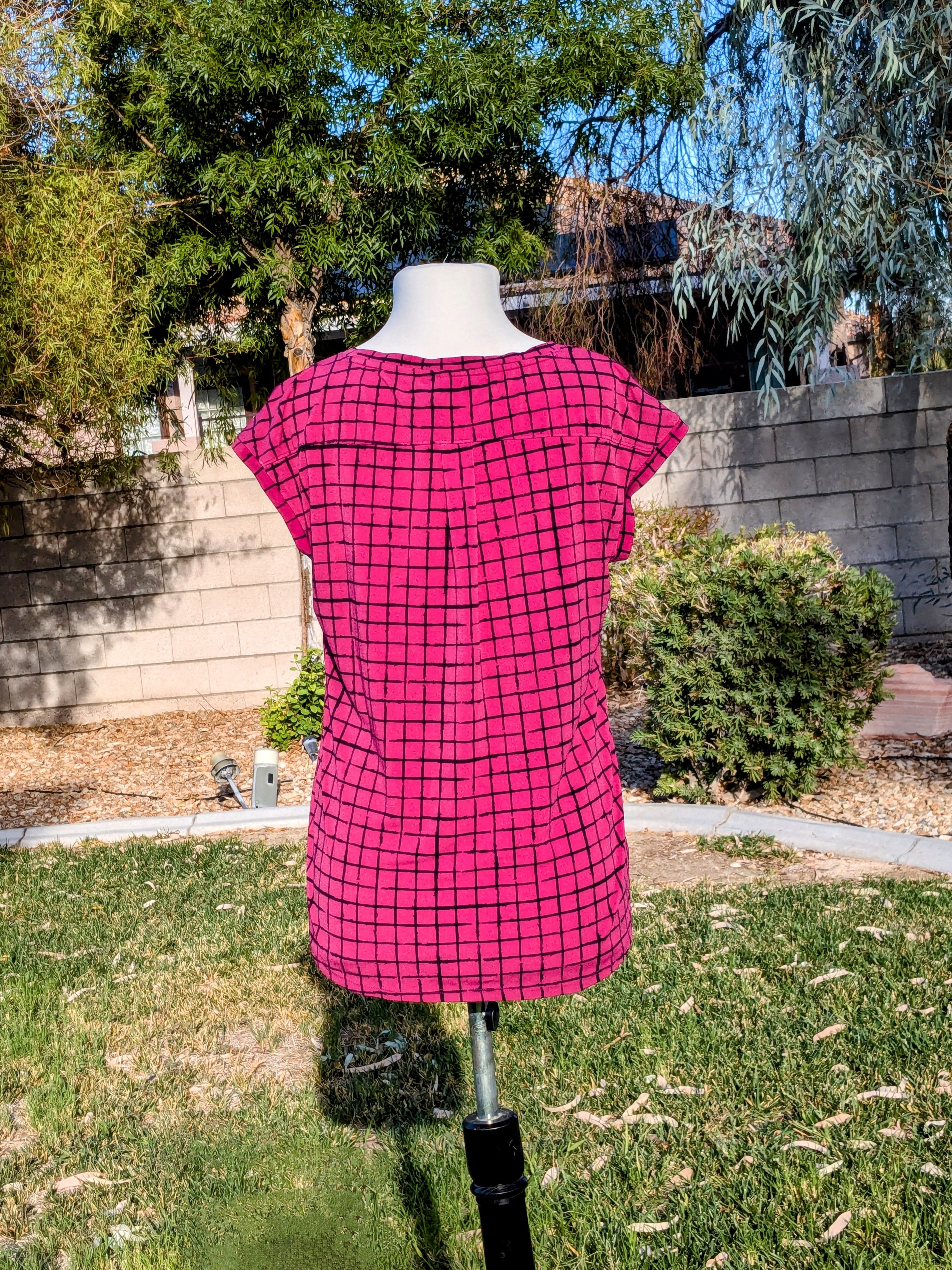 Designer Elle Crosshatch Check Design Pullover Sleeveless Top EUC Size S / US 4 / IT 40 - 3 Thumbnail