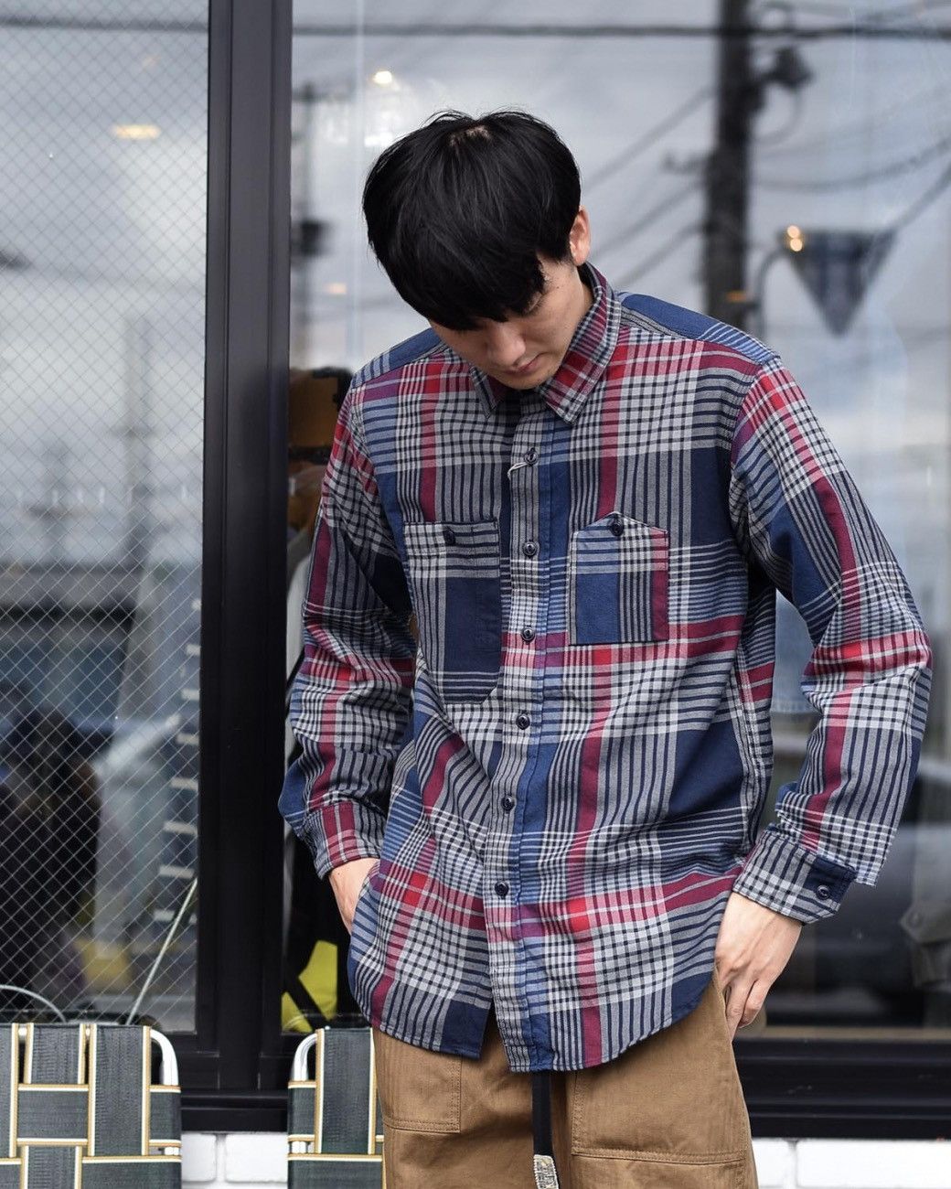 Engineered Garments ENGINEERED GARMENTS CHECKED PLAID WORK SHIRT Size US S / EU 44-46 / 1 - 2 Thumbnail