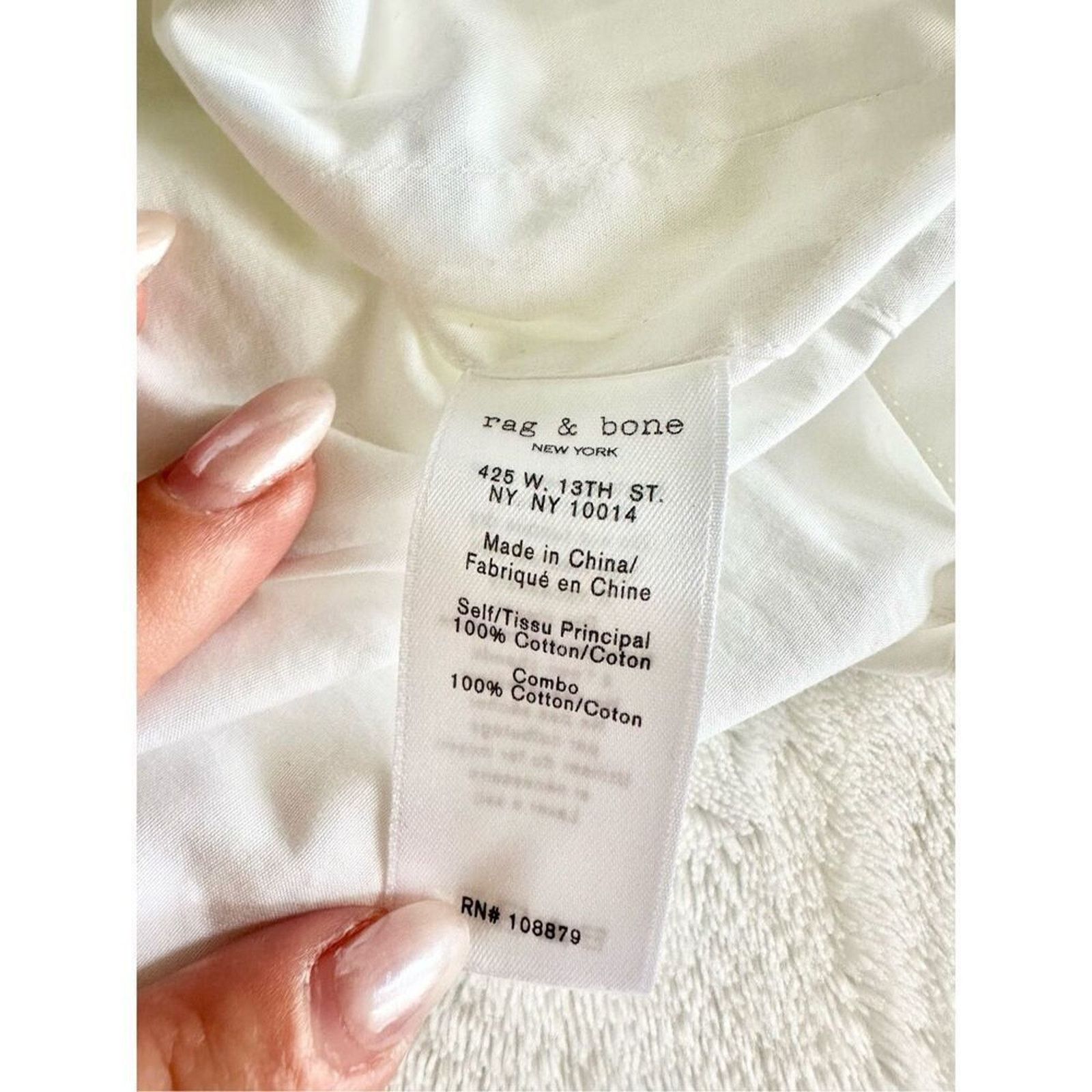 Rag & Bone Rag & Bone WALTA White Embroidered Belted Shirtdress XS Size XS / US 0-2 / IT 36-38 - 6 Thumbnail