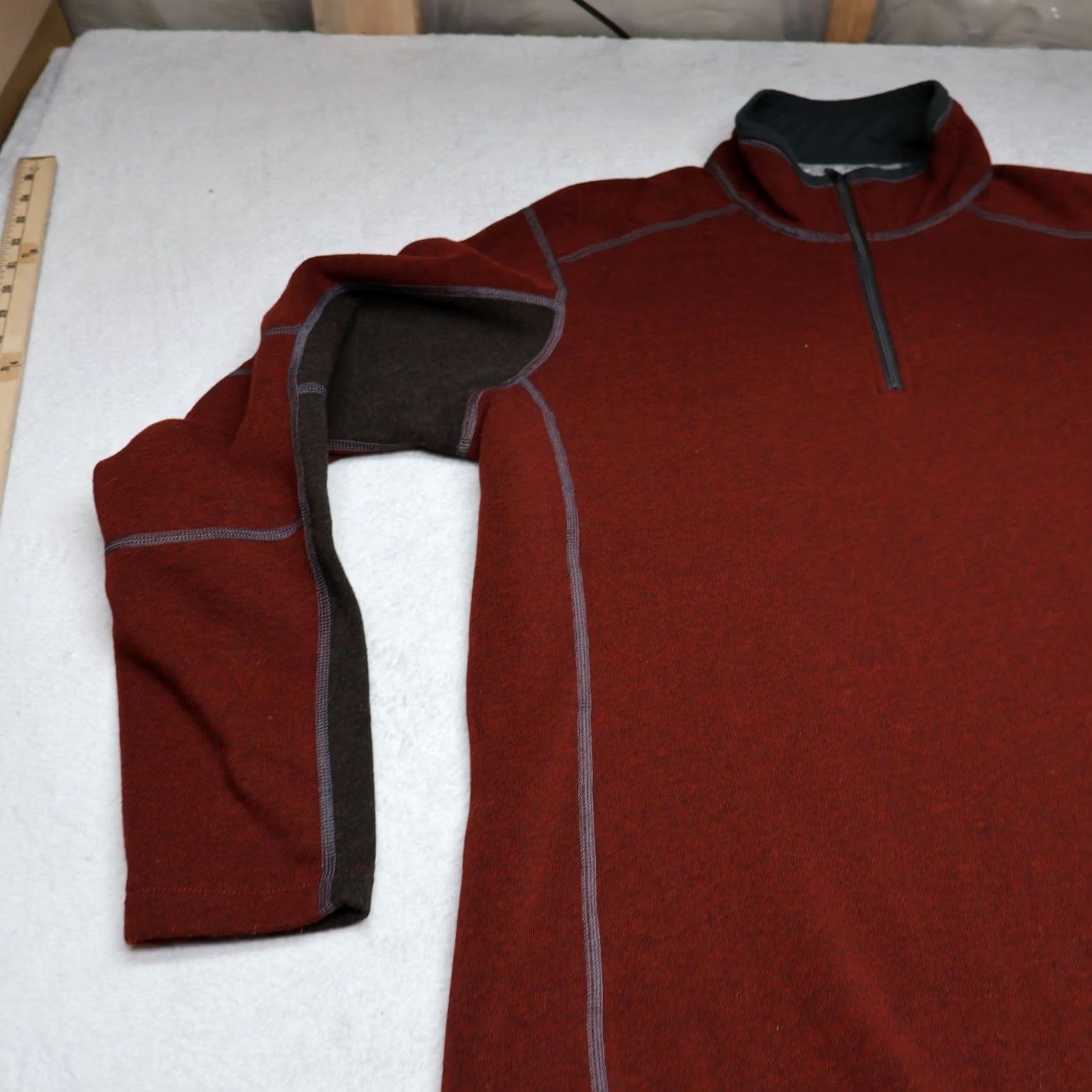Vintage Kuhl Sweater Mens L Red Revel Zip Pullover Fleece Knit Outdoor Hiking Size US L / EU 52-54 / 3 - 2 Thumbnail