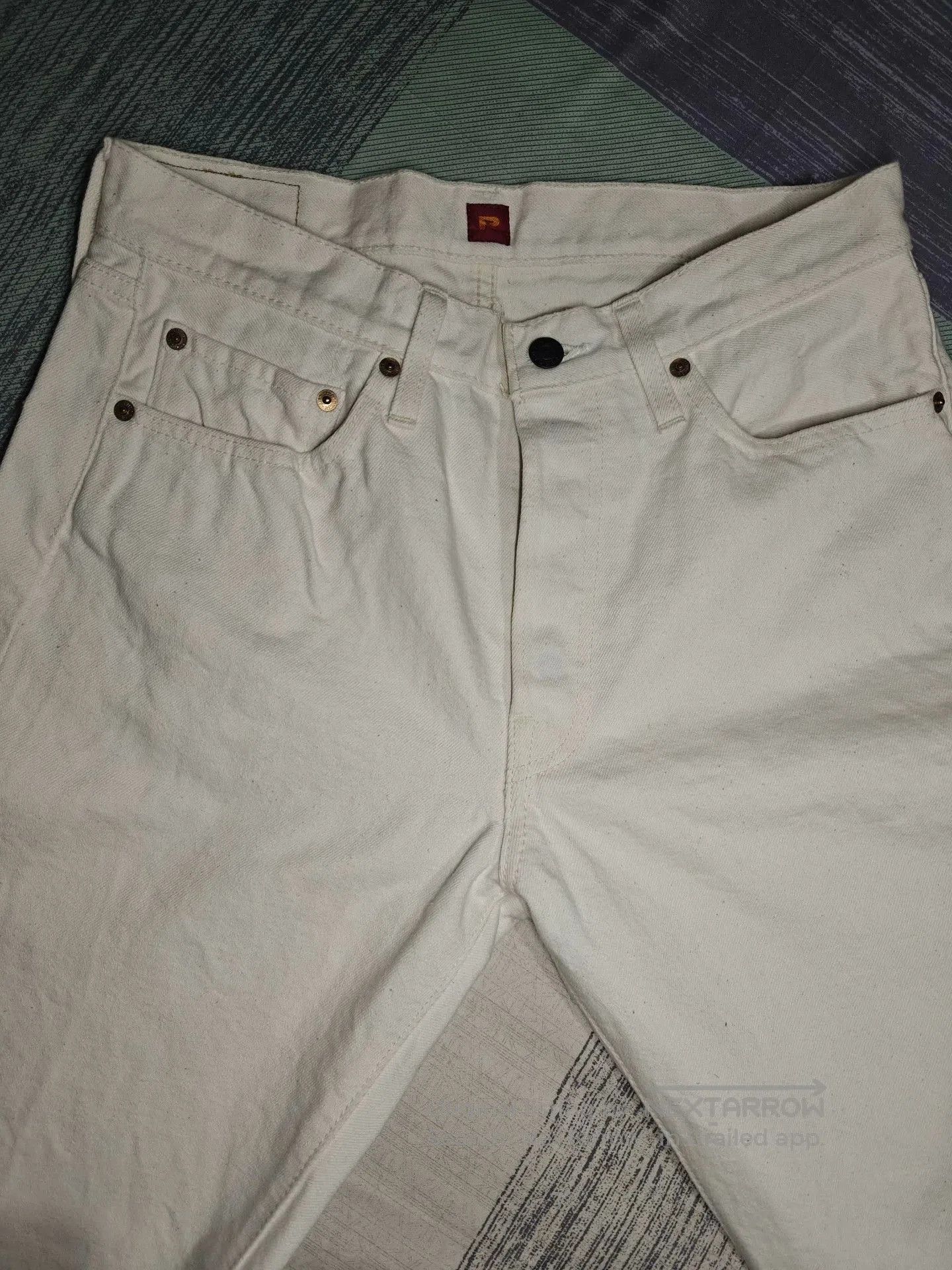 RESOLUTE RESOLUTE 710 White Limited Cropped Jeans. Size US 33 - 5 Thumbnail