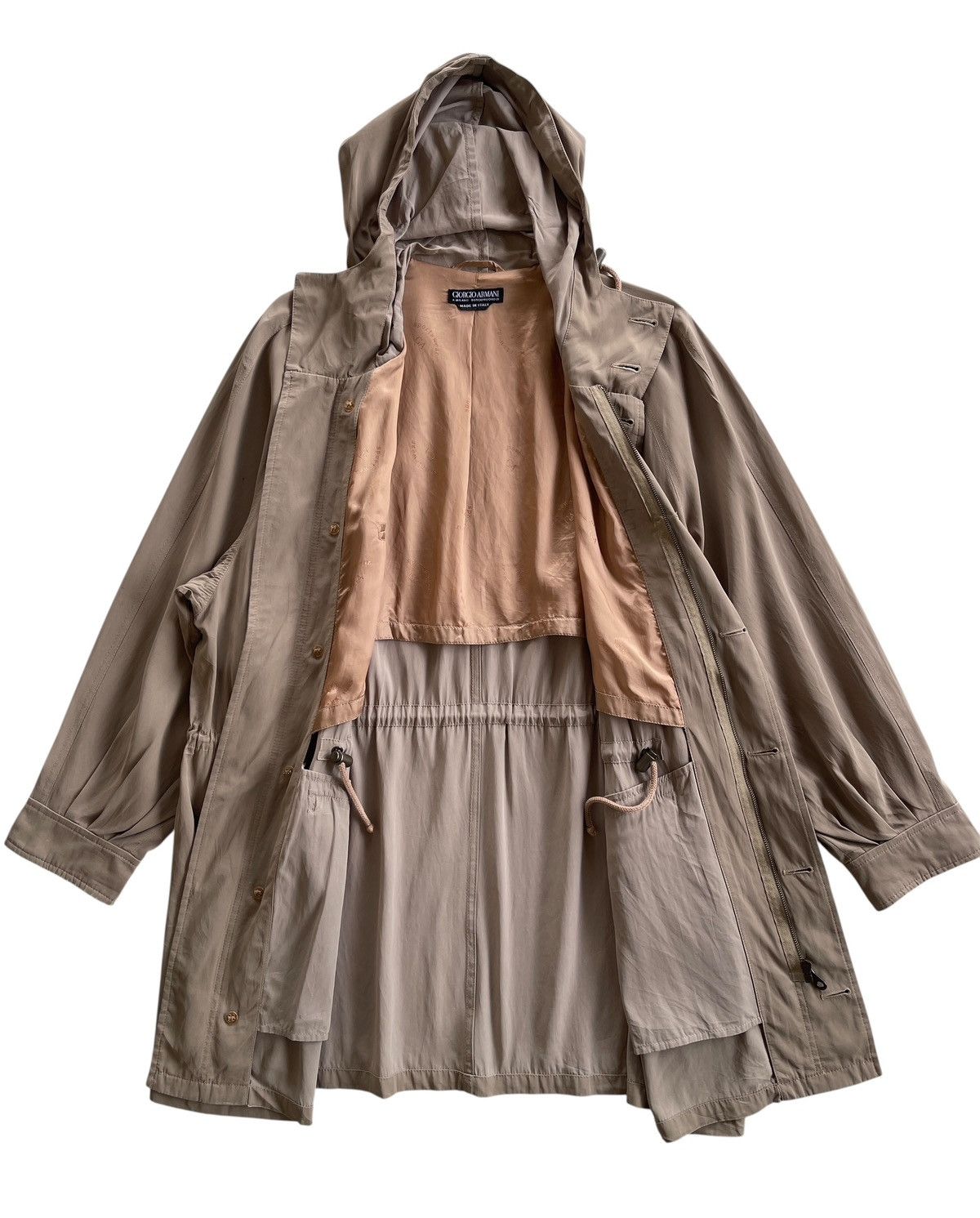 Giorgio Armani Giorgio Armani Rayon Parkas Hoodie Size US L / EU 52-54 / 3 - 4 Thumbnail