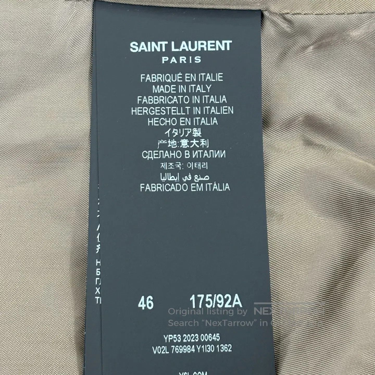 Saint Laurent Paris Saint Laurent Paris SLP Cotton Casual Jacket, Khaki Green Size US S / EU 44-46 / 1 - 4 Thumbnail
