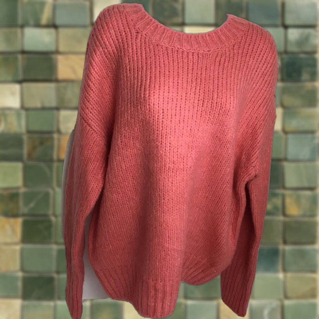 Sanctuary Sweater Pink Wool Alpaca Blend Knit Adult Large Womens