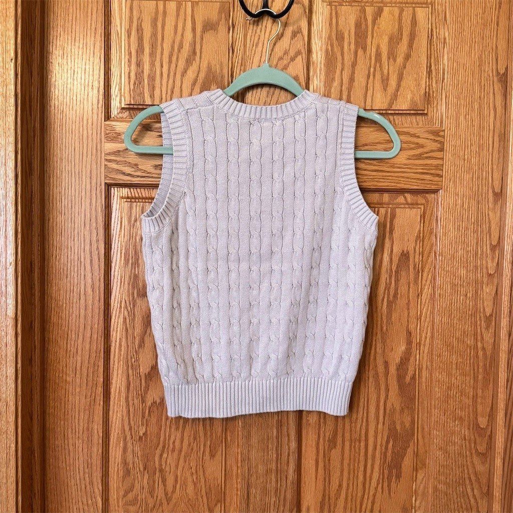 Pacsun John Galt Sweater Vest Womens M Light Purple Cable Knit V-N Size M / US 6-8 / IT 42-44 - 2 Thumbnail
