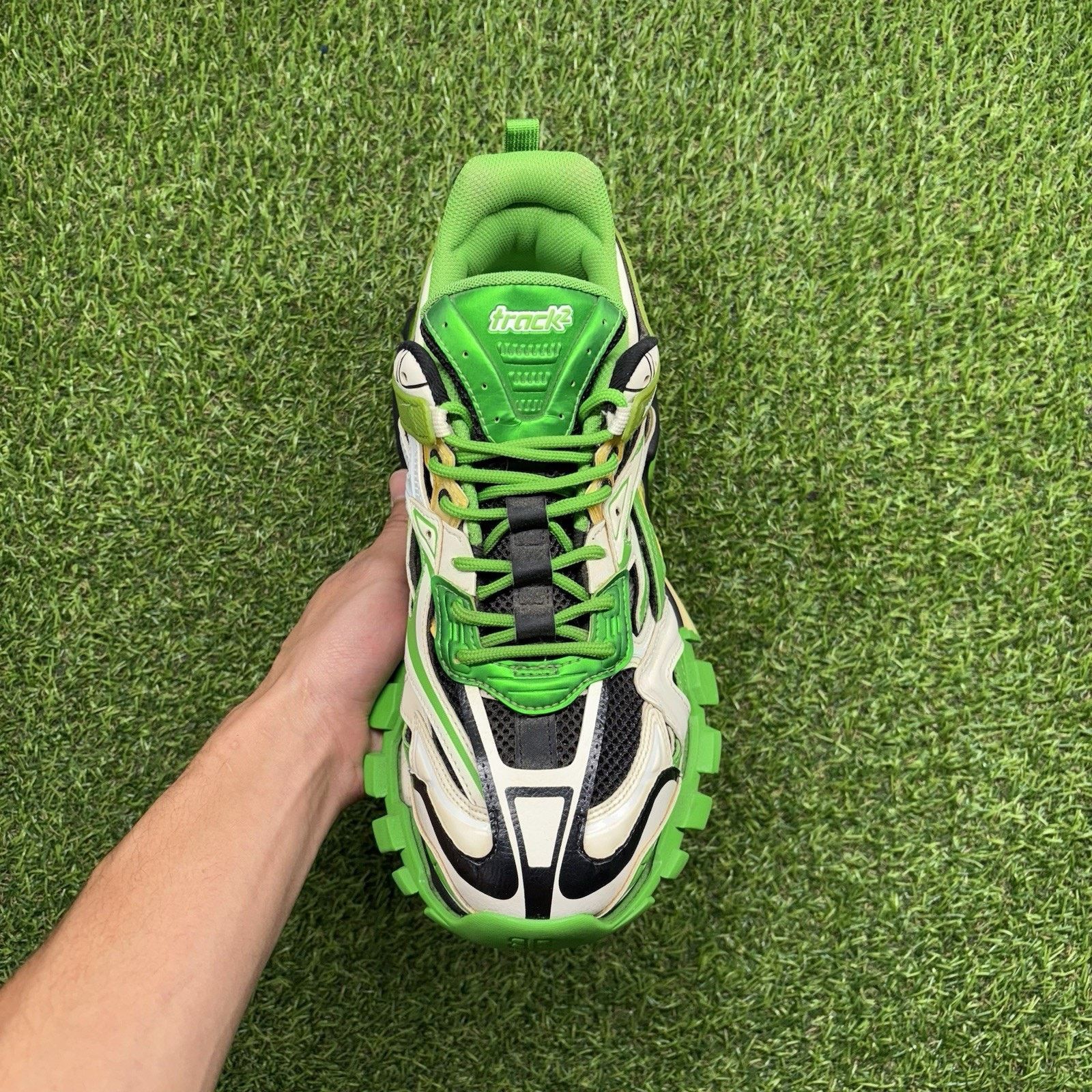 Balenciaga Balenciaga Track 2 Trainer ' White Green ' | GREAT COND! Size US 10 / EU 43 - 16 Thumbnail