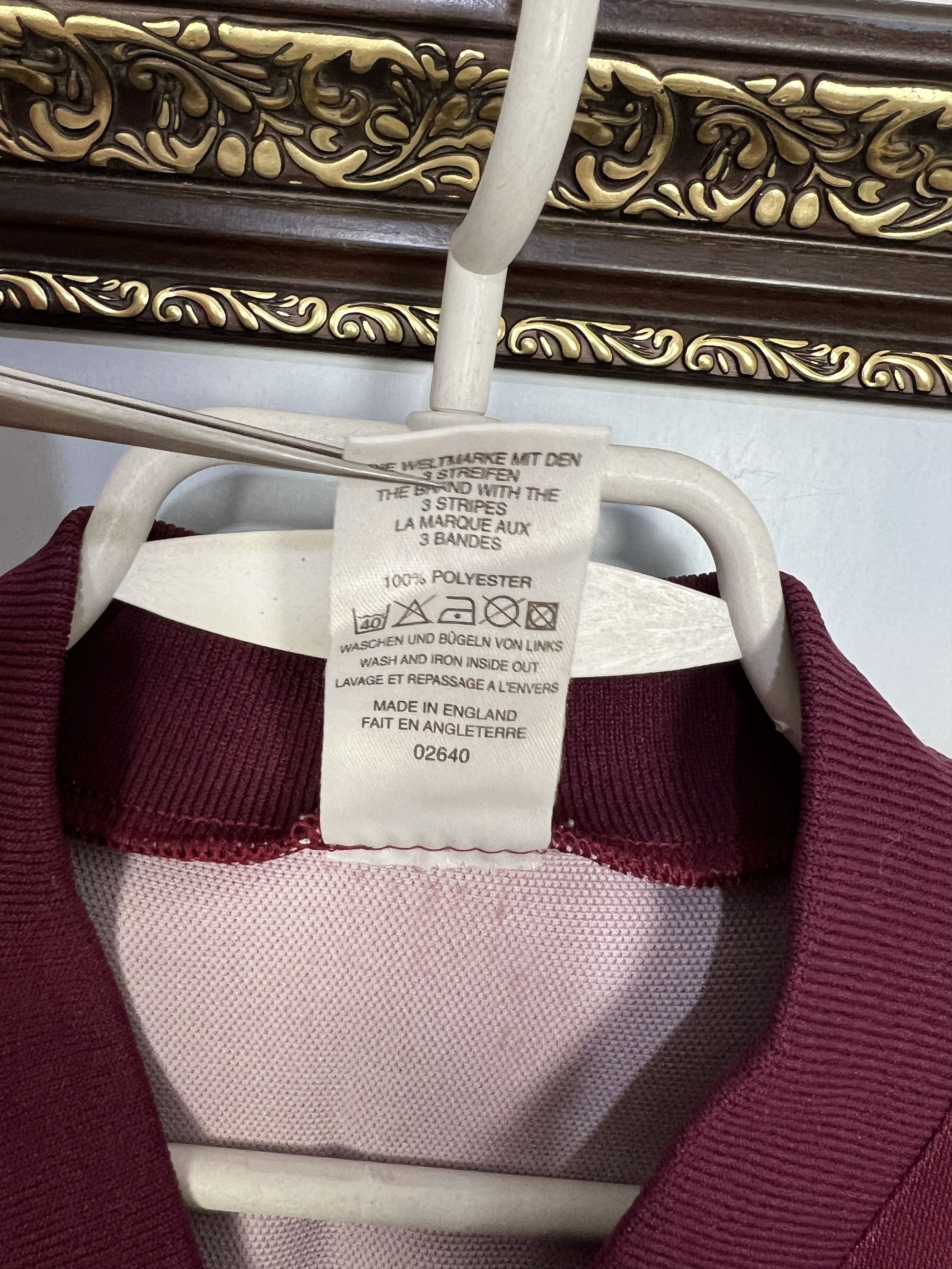 Adidas Vintage 90's Adidas Template Burgundy Football Shirt Soccer Size US M / EU 48-50 / 2 - 8 Thumbnail