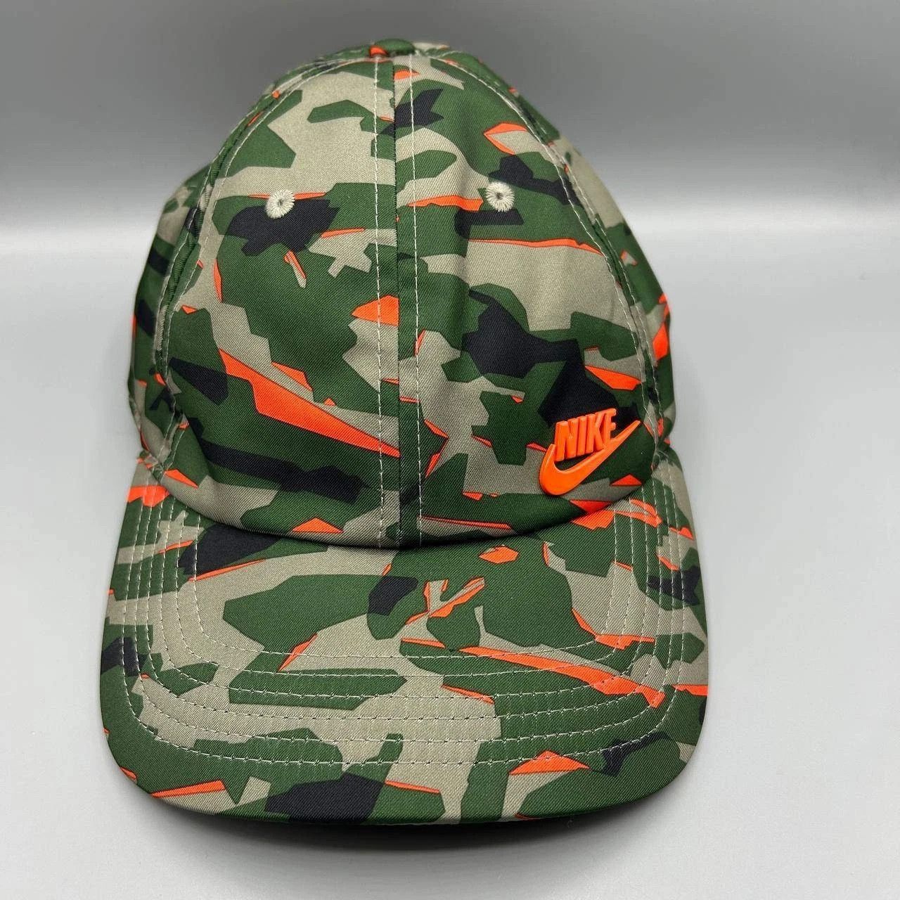 Nike Nike Heritage 86 Hat Men Green Orange Camouflage Strap Back Size ONE SIZE - 1 Thumbnail