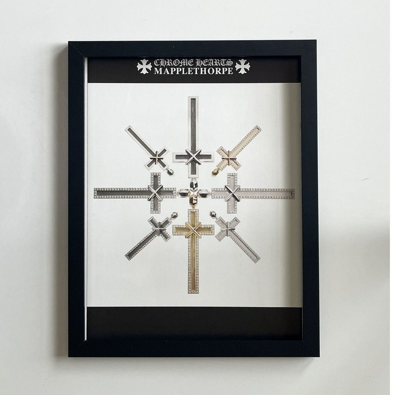 Chrome Hearts × Japanese Brand × Vintage Chrome Hearts MAPPLETHORPE crosses photo Poster framed 9x11 Size ONE SIZE - 1 Thumbnail