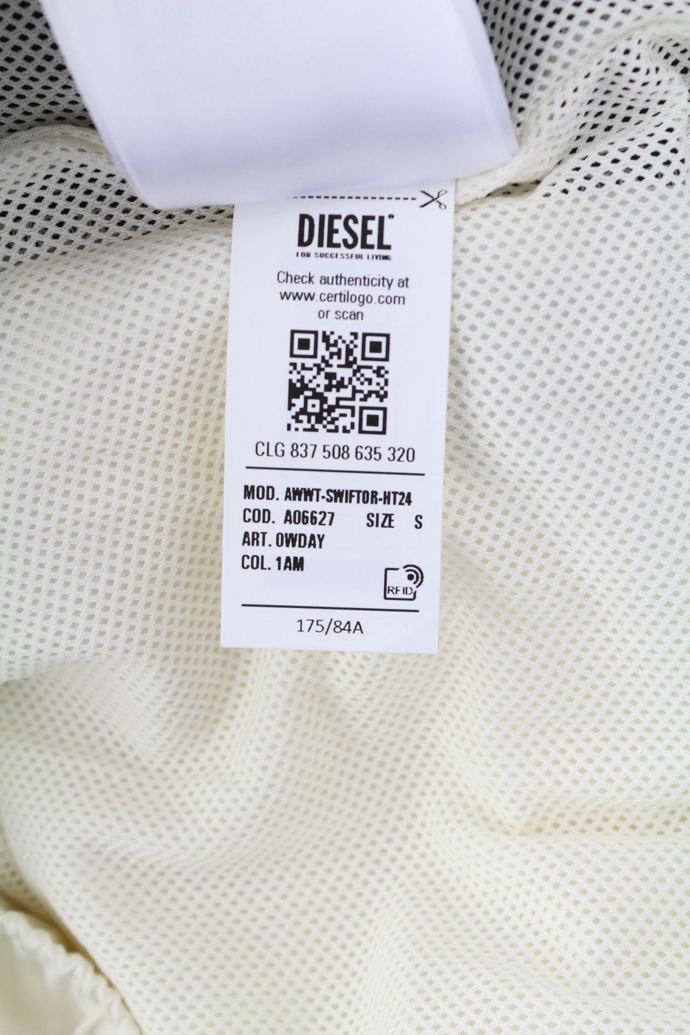 Diesel AWWT-SWIFTOR-HT24 S Hidden Hood Mesh Logo Jacket 82056 Size US S / EU 44-46 / 1 - 10 Thumbnail