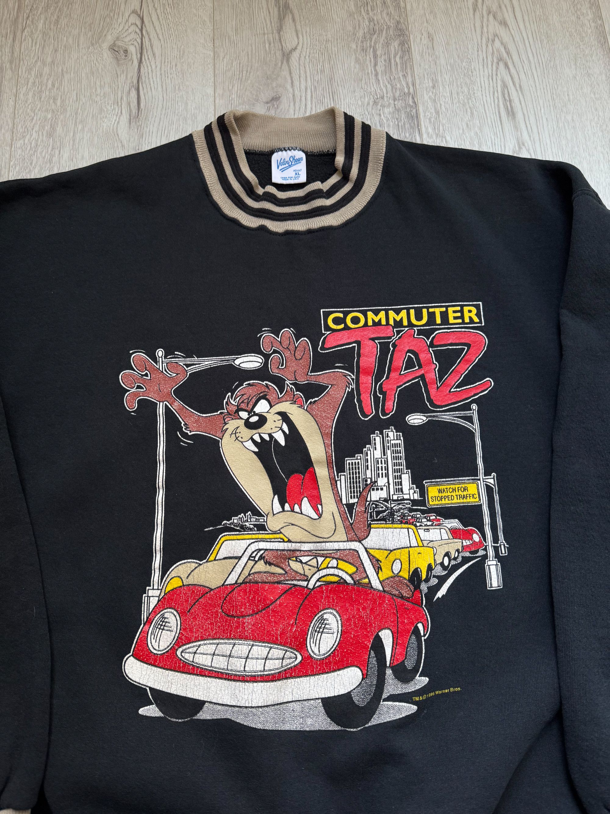 Cartoon Network Taz Devil Looney Tunes 1996 Sweatshirt Size XL Size US XL / EU 56 / 4 - 2 Thumbnail