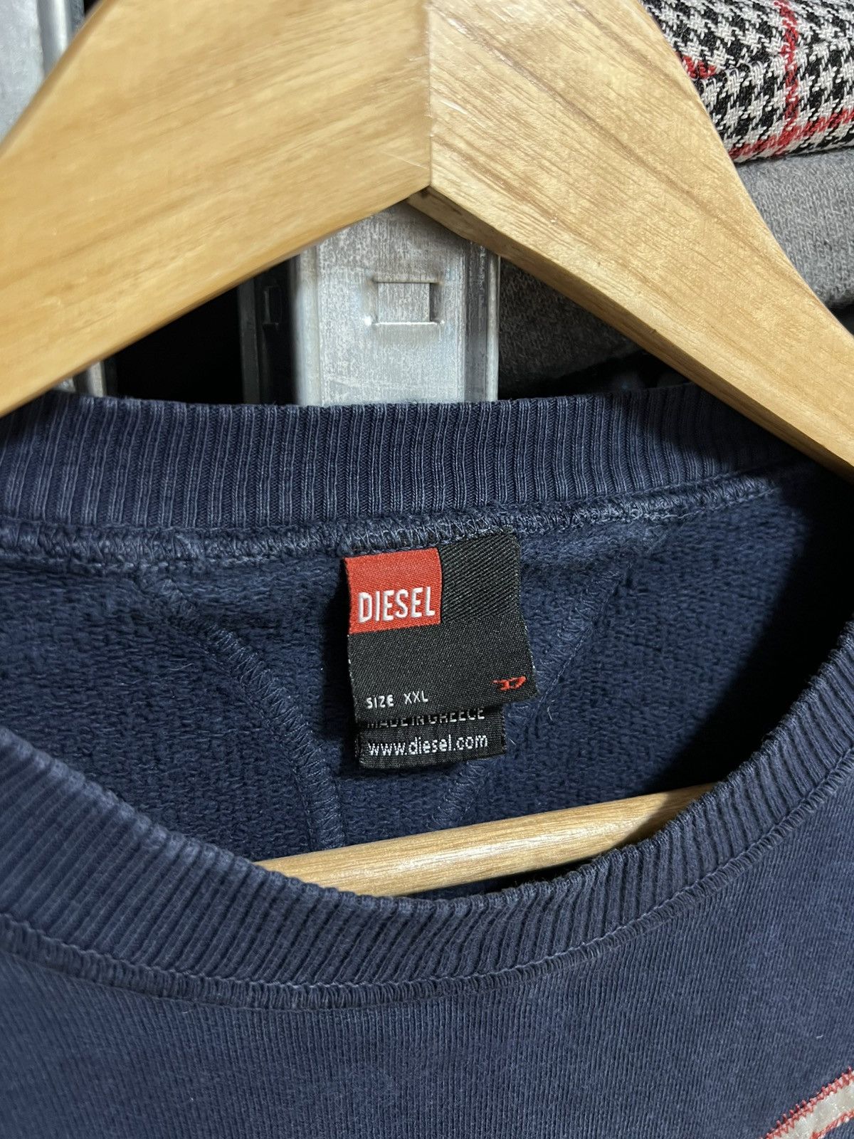 Diesel Vintage Diesel Sweatshirt Big Logo Pullover Long Sleeve XXL Size US XXL / EU 58 / 5 - 6 Thumbnail