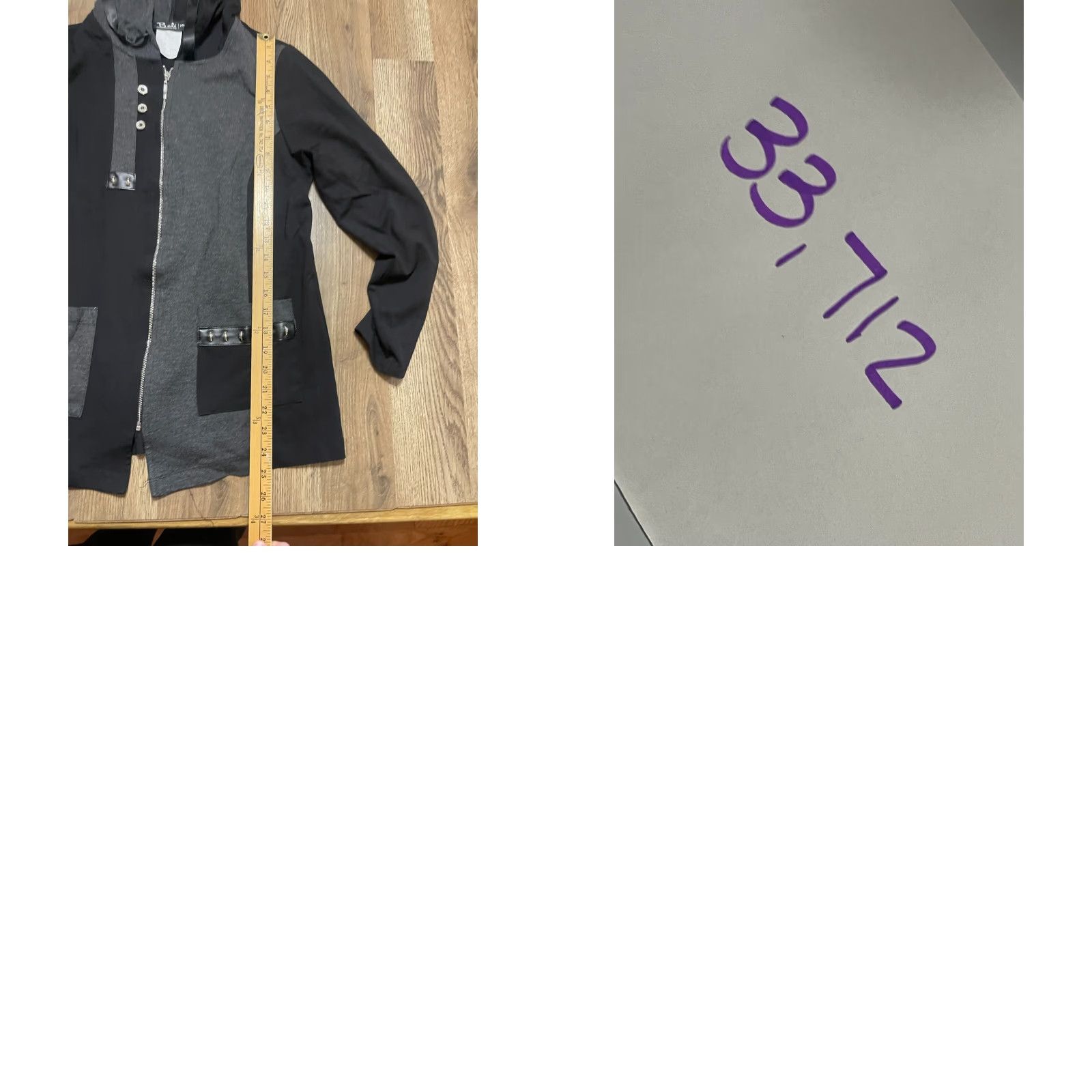 Vintage Bali Hooded Women's Small Gray Black Long Sleeve Full Zip Shirt Size S / US 4 / IT 40 - 8 Thumbnail