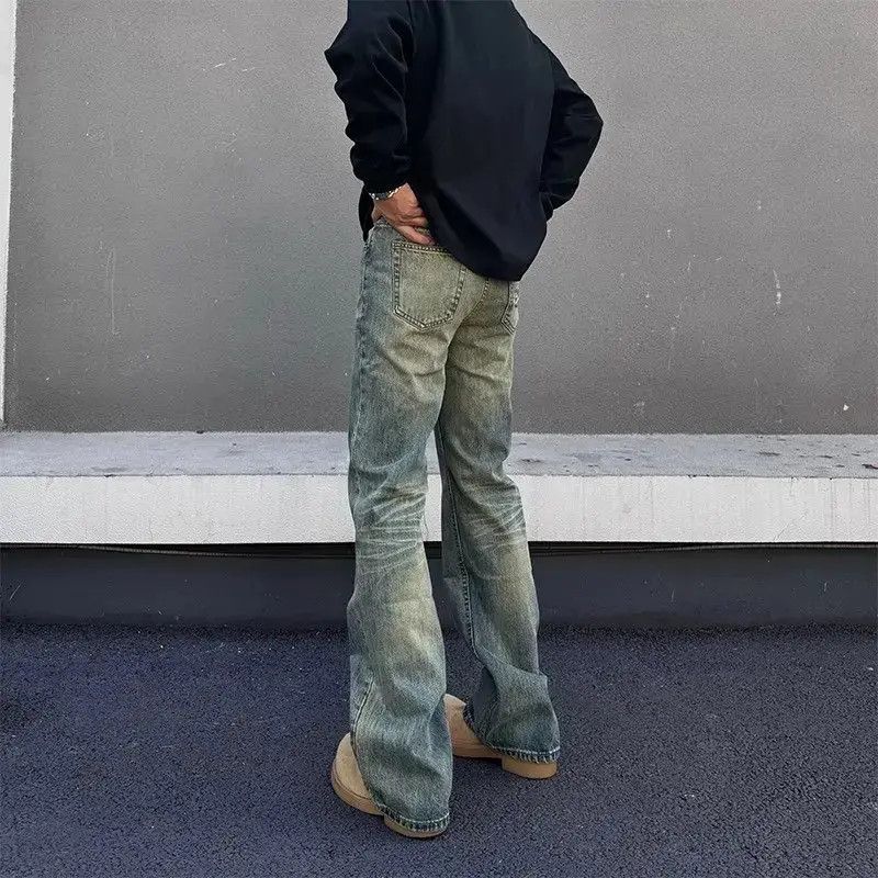 Japanese Brand Retro loose straight leg micro flared jeans Size US 30 / EU 46 - 4 Thumbnail