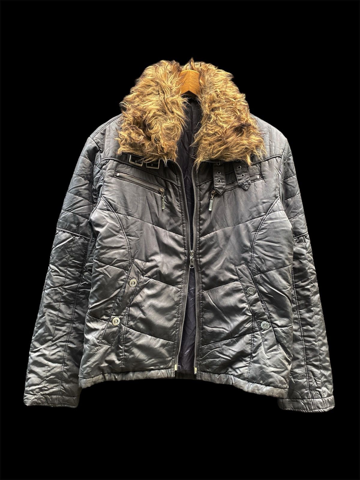 14th Addiction Japanese ASM Fur Collar Rider Vkei style kmrii lgb Size US M / EU 48-50 / 2 - 2 Thumbnail