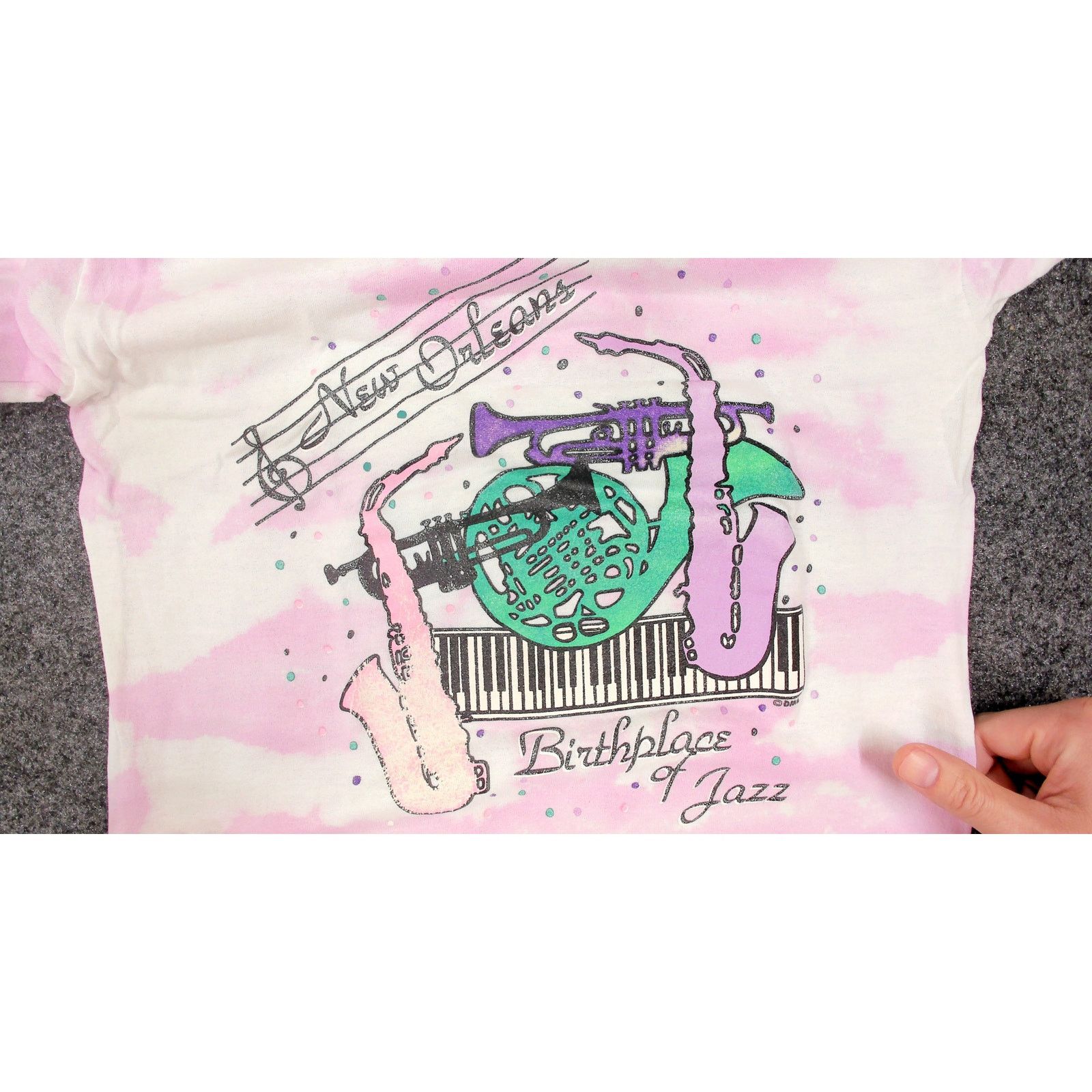 TEE JAYS 80s Tee Jays Single Stitch Pink Tie Dye Jazz Tee XS Size S / US 4 / IT 40 - 9 Thumbnail