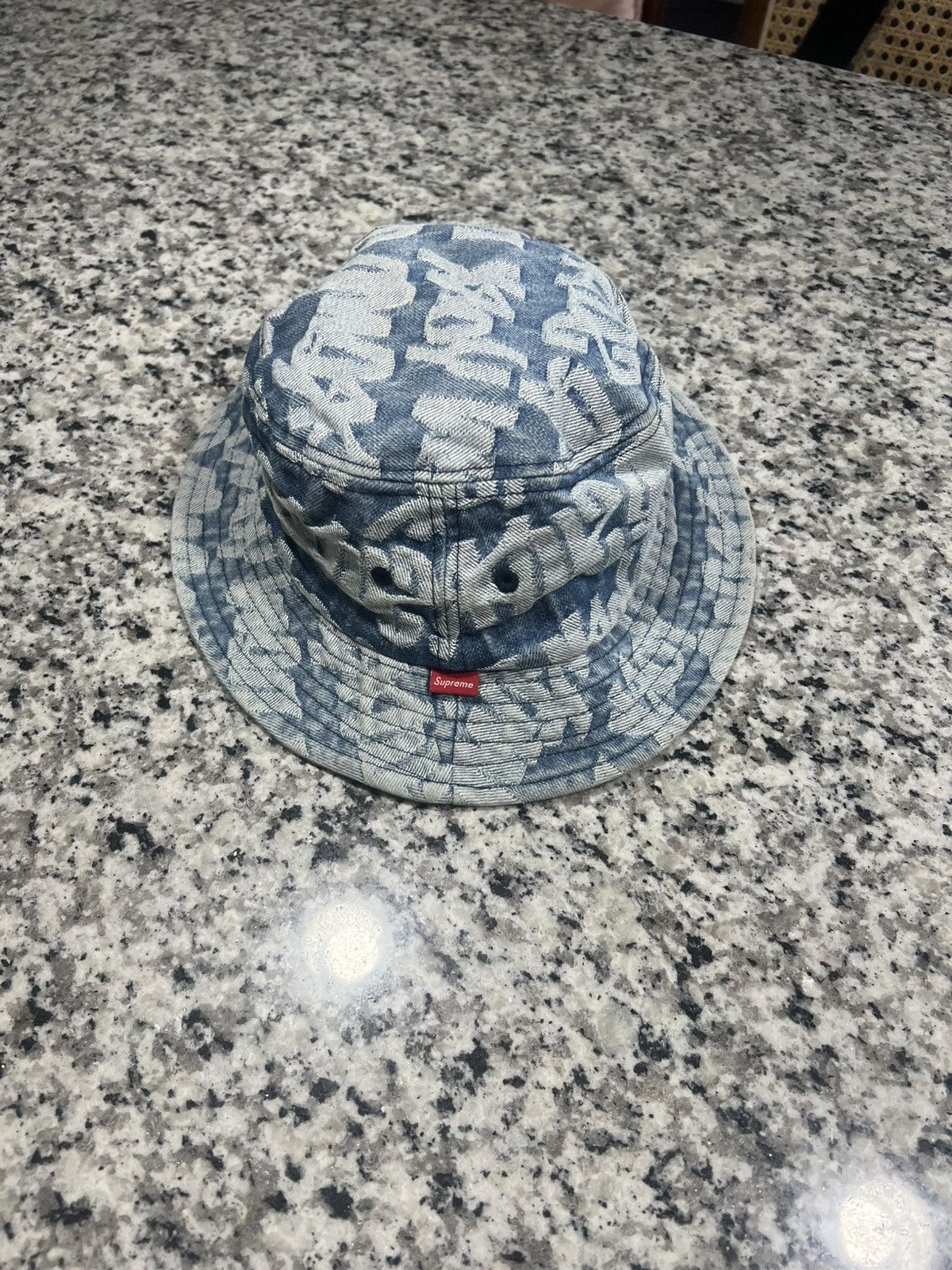 Supreme Supreme Jacquard Multi Type Denim Crusher Bucket Hat FW22