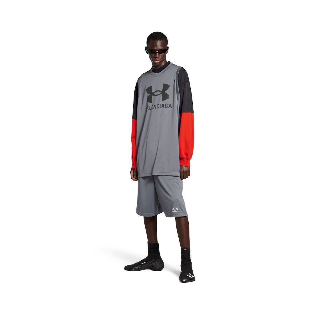 Balenciaga × Under Armour o1bcso1str0525 Under Armour® Triple Layered T-Shirt Size US S / EU 44-46 / 1 - 1 Thumbnail