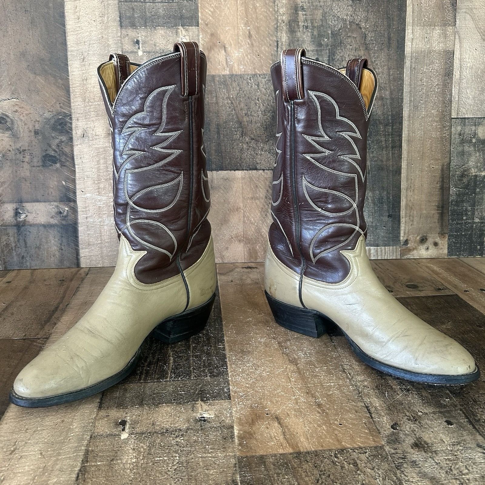 Tony Lama Tony Lama Vintage Gold Label Cowboy Boots Mens 9.5 D Size US 9.5 / EU 42-43 - 9 Thumbnail
