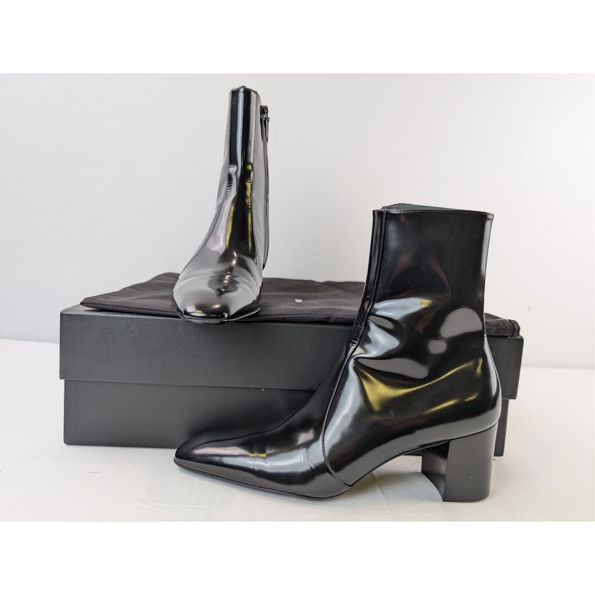 Saint Laurent Paris o1rshd1 70 Zipped Boots in Nero Size US 8.5 / EU 41-42 - 20 Thumbnail