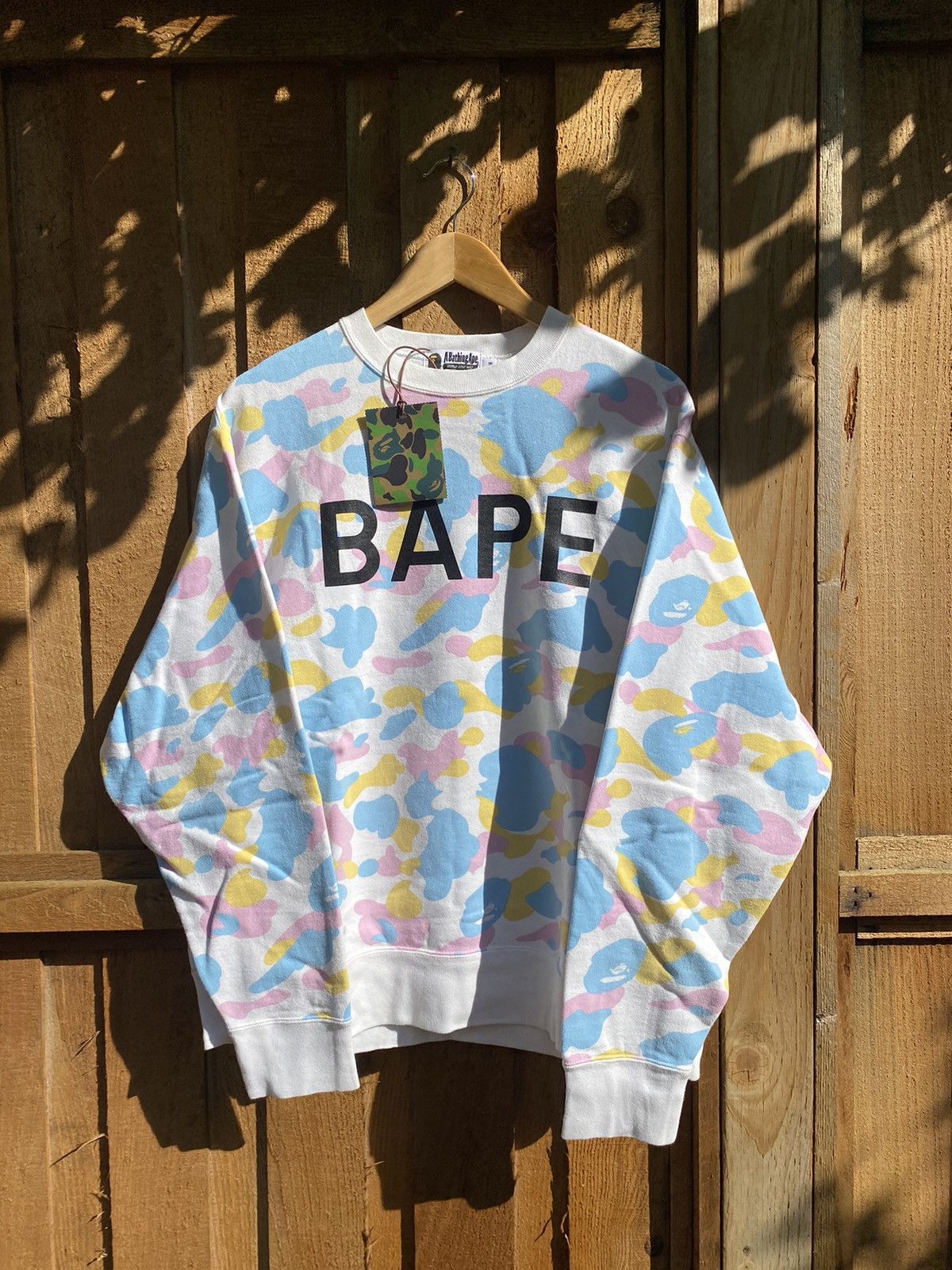 Bape a bathing ape BAPE cotton candy spell-out crewneck sweater Size US M / EU 48-50 / 2 - 1 Thumbnail