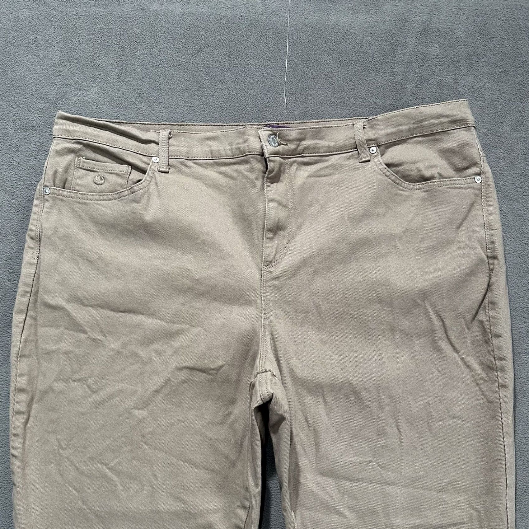 Gloria Vanderbilt Gloria Vanderbilt Jeans Womens 22W Short Brown High Waist Amanda Tapered EUC Size 40" / US 18 - 3 Thumbnail