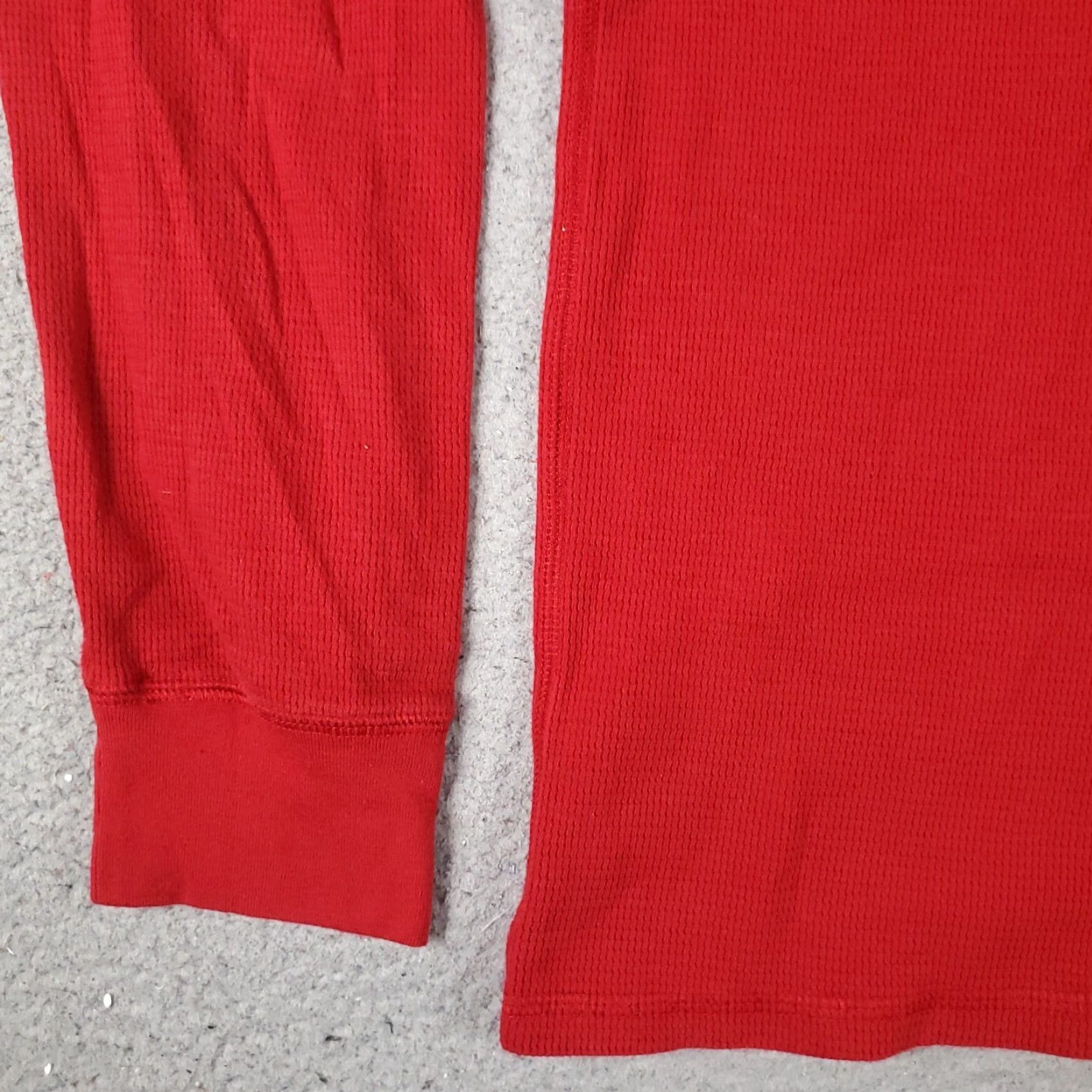 Ralph Lauren Ralph Lauren Long Sleeve T-Shirt Mens Large Red Thermal Crew Neck Waffle Knit Size US L / EU 52-54 / 3 - 4 Thumbnail