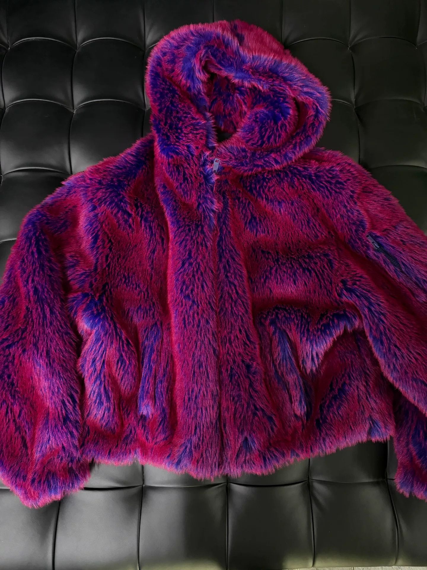 Givenchy Givenchy Purple Fur Jacket Size L / US 10 / IT 46 - 1 Thumbnail